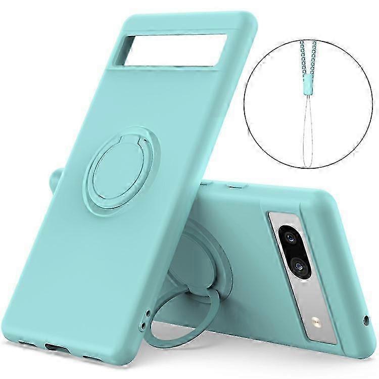Silicone Phone Case with Ring Stand for 7a - Soft Protective Cover & Lanyard