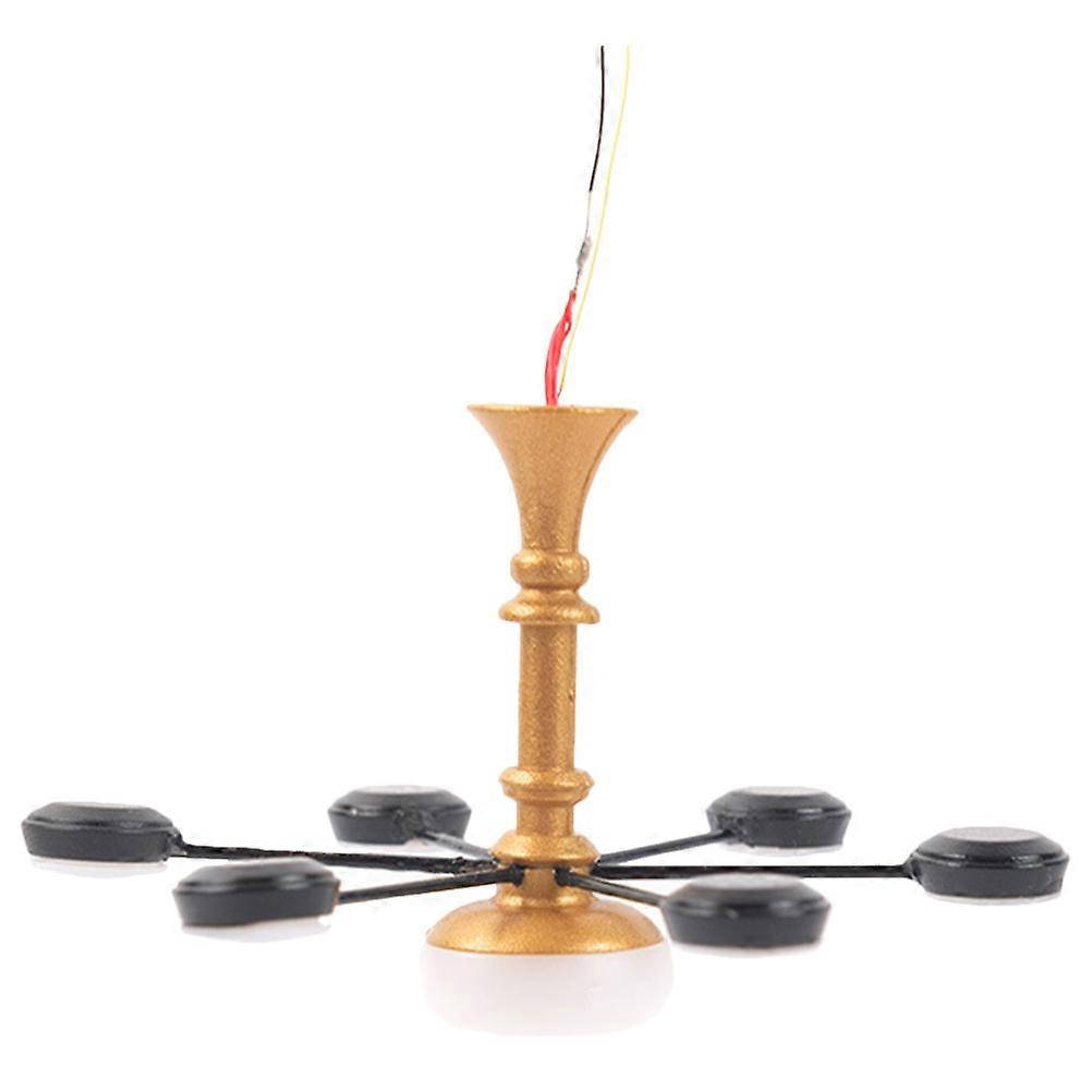 Tiny Lights For Miniatures Miniature Chandelier For Scene Decoration Abs Classical 1Set