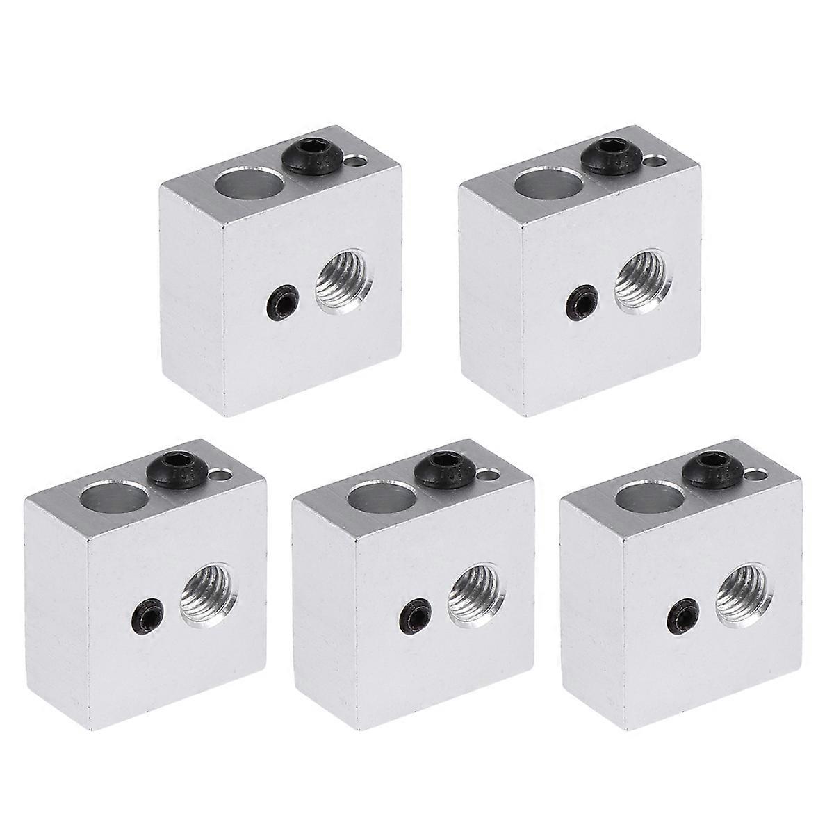 Extruder Heater Block Smooth Extruder Output 3D Printer Heating Block Environmental Protection Material 5Pack