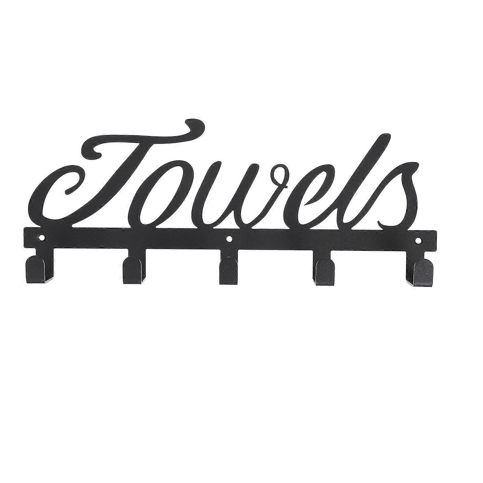 Kitchen Towel Hook -Mounted Towel Rack Bathroom Rectangular 35x14x3.5cm Corrosion Resistance 1 Set