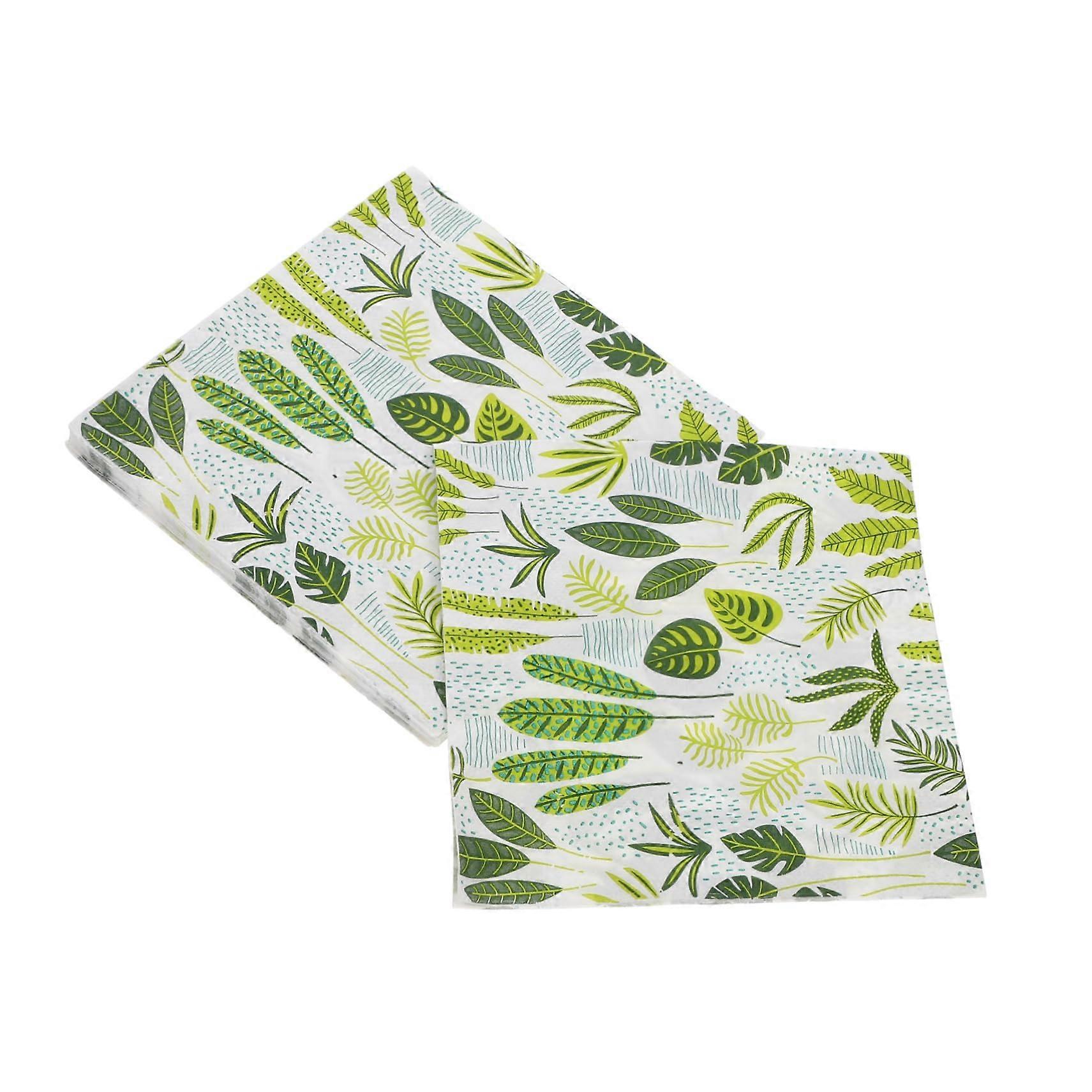 Guest Napkin 3-Pack Sage Green Colorful Printed Napkins For Parties