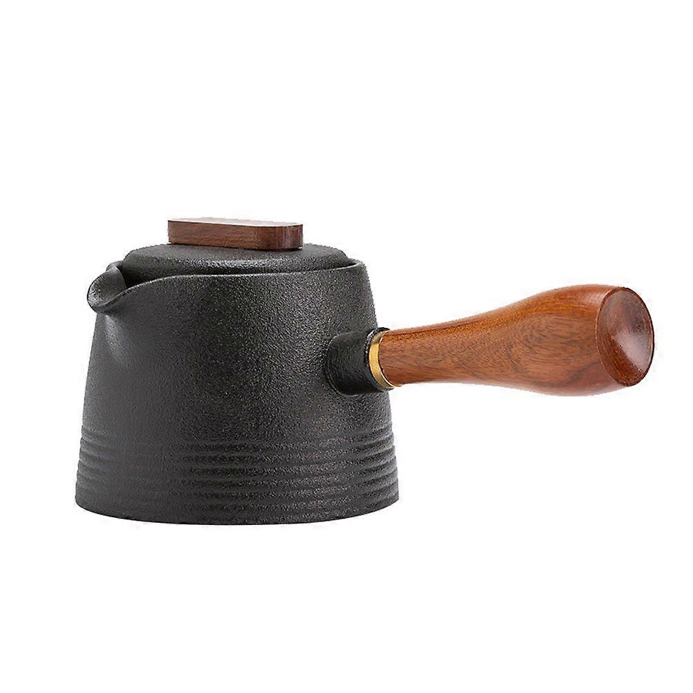 1PC Black Pottery Retro Kung Fu Tea Set Elegant Tabletop Decorative Teapot