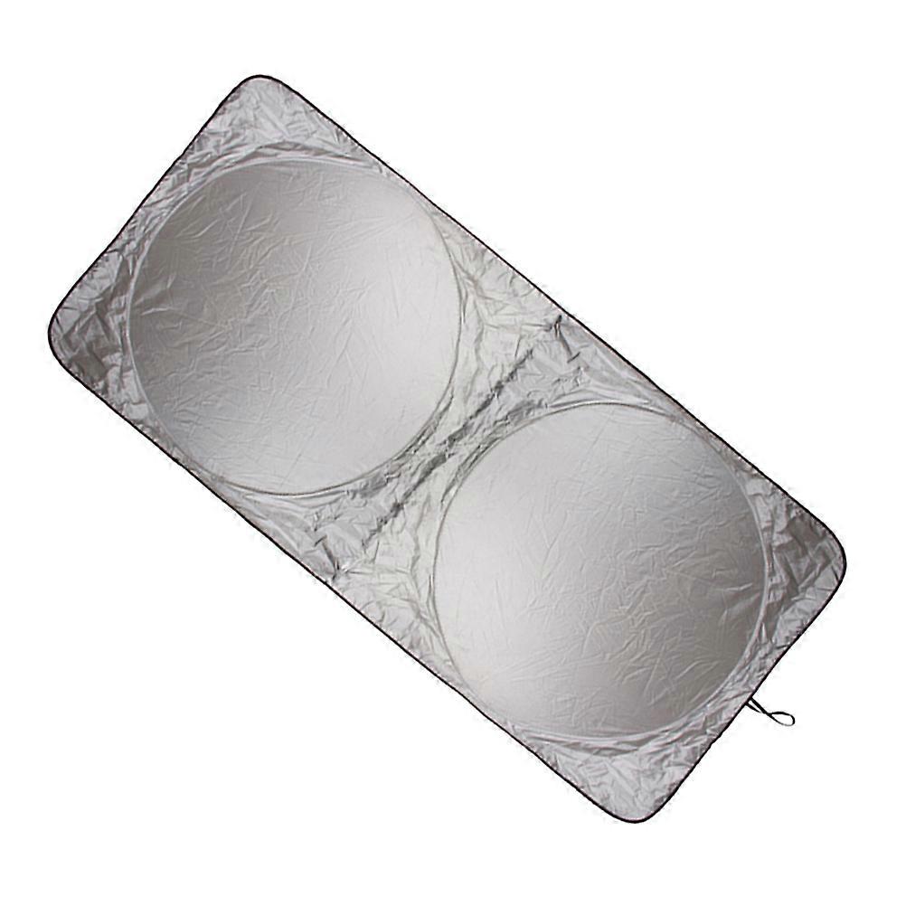 Windscreen Sun Shade Waterproof Anti Sunshine Car Windscreen Protector Silver Cloth 150x70cm Rectangular Shape 1Set