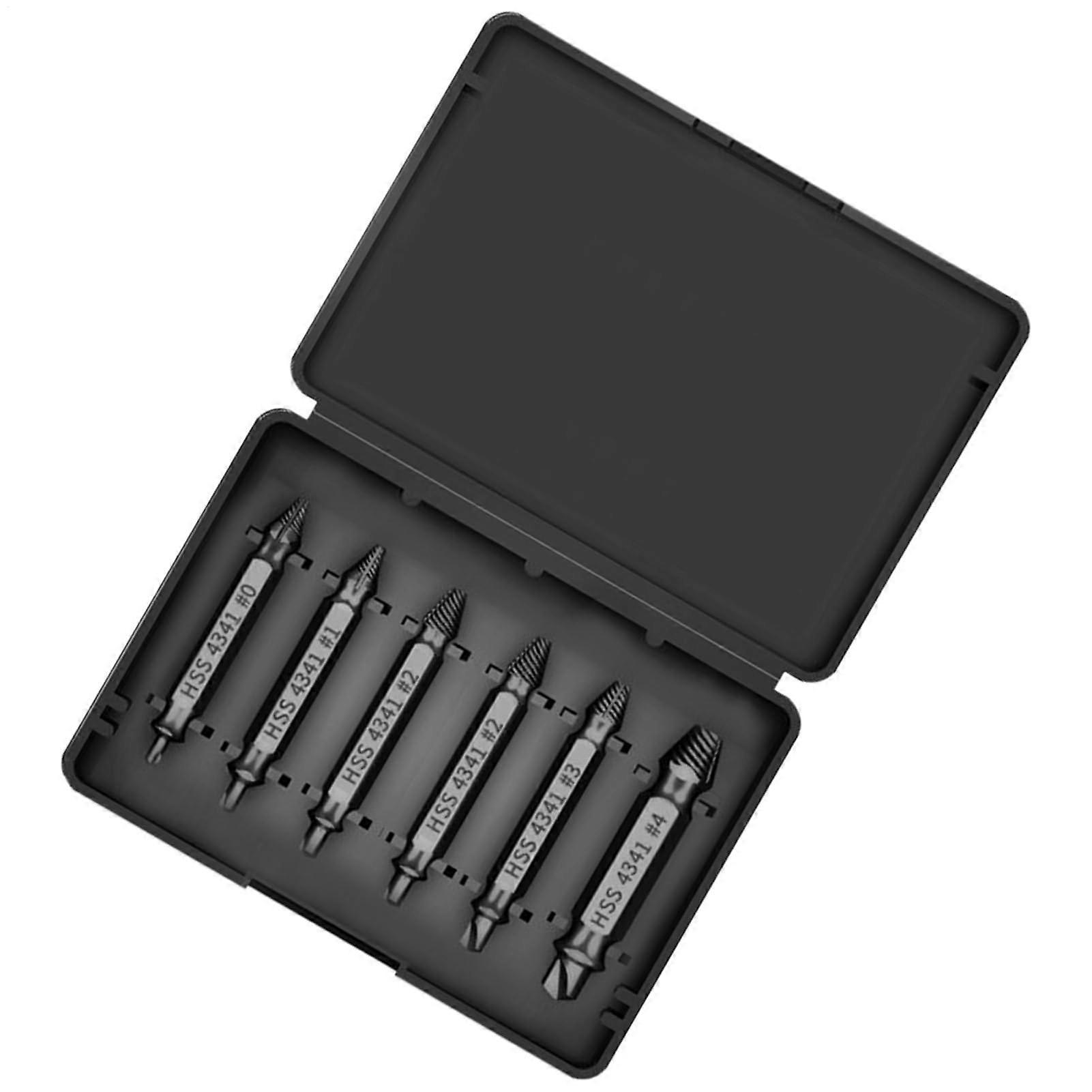 Screw Extractor Set, Household Nut Remover, Ergonomic Screw Extractor for Car , Mechanical Engineering  Craft Work Nitrogen Black