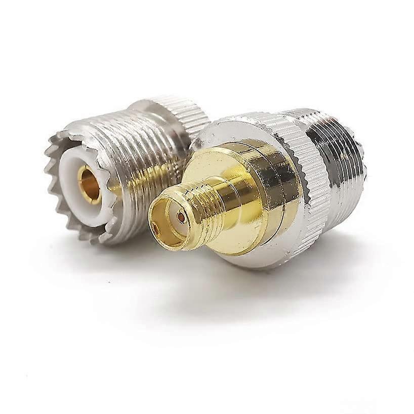 2 pieces SMAUHFHFcoax adapter, SMA female to SO239, SO239 female, antenna cable connection for radio of the series BAOFENG UV5R