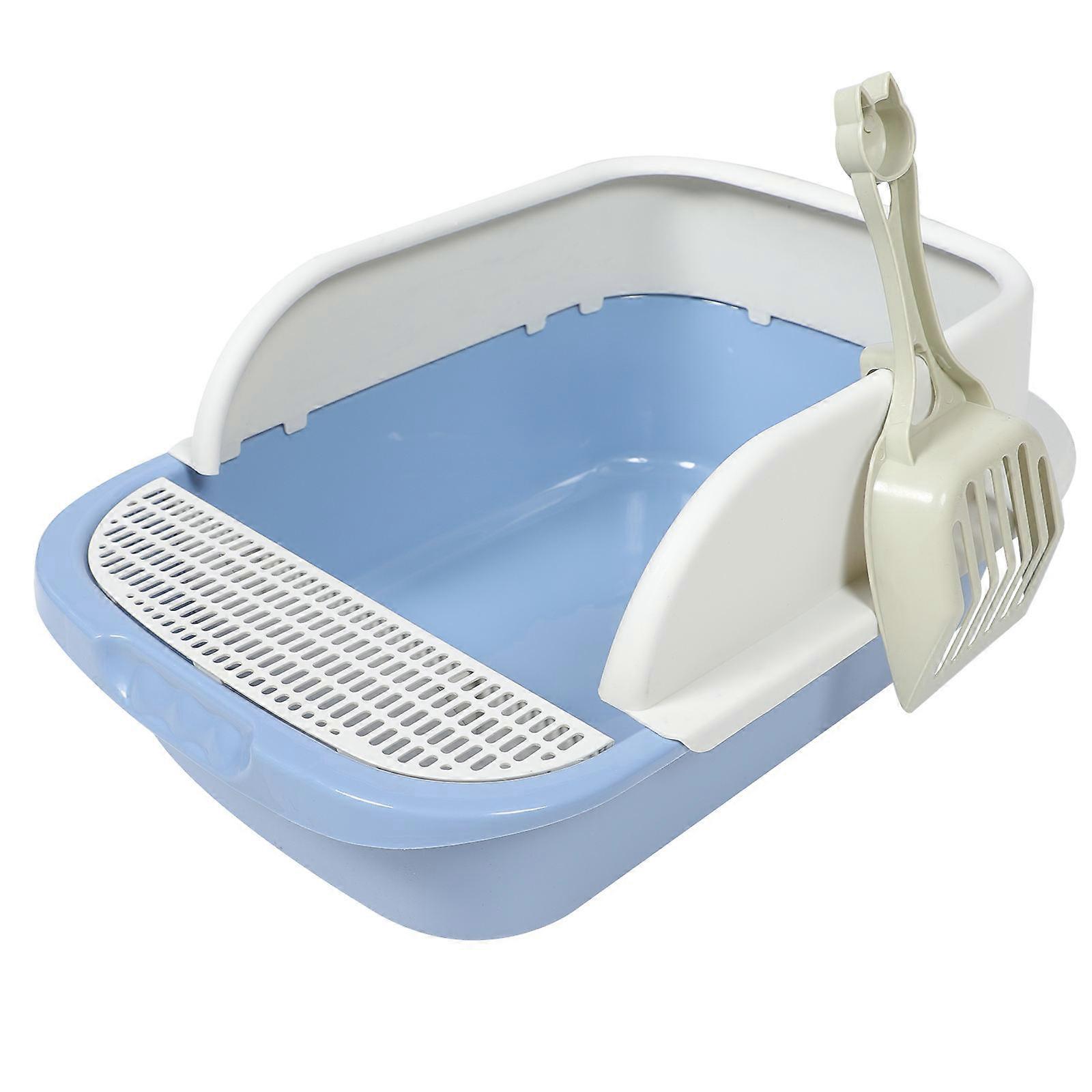 Small Litterbox For Cats And Kittens Prevent Litter Scattering 45x30cm 1 Set
