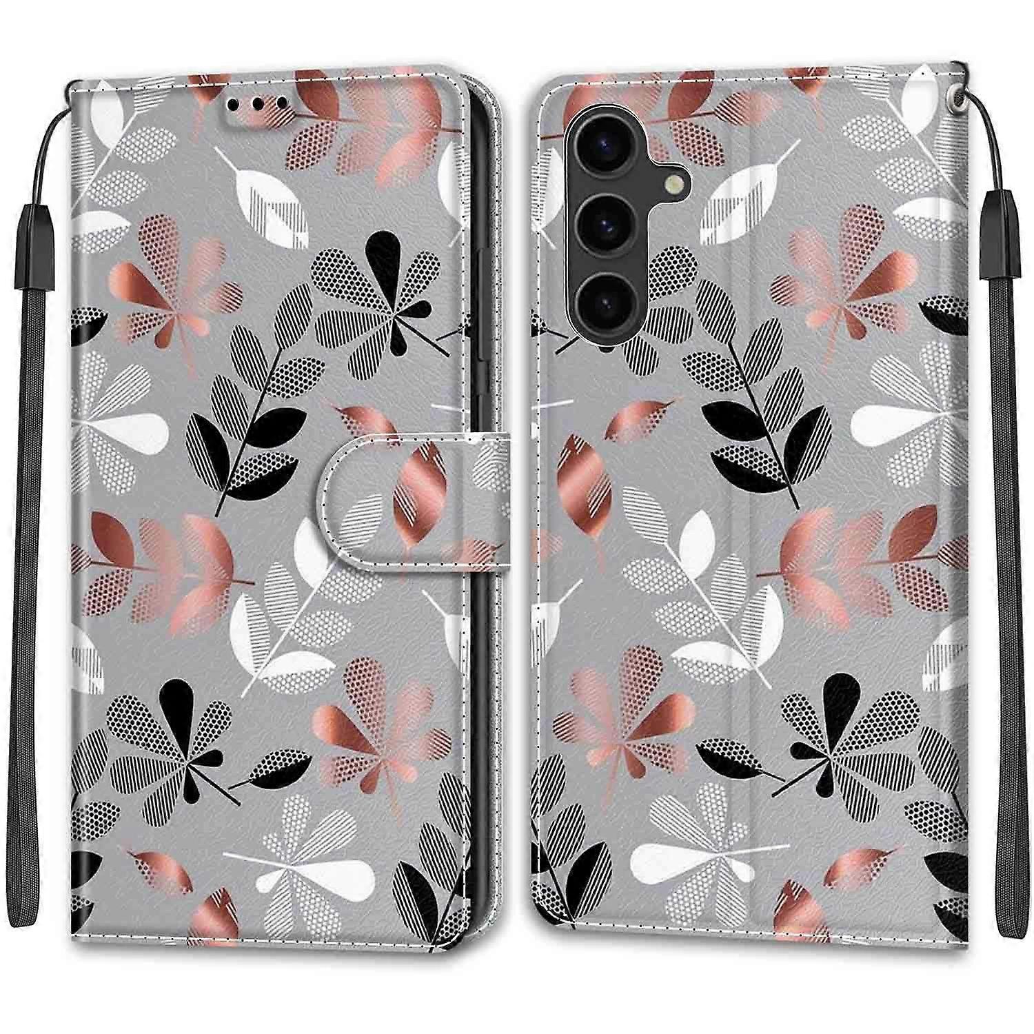 Kukkanahkainen puhelinkotelo Samsung Galaxy A26 5G A16 A13 5G / M13 5G / A04 A72 5G kirjan kannen käännös