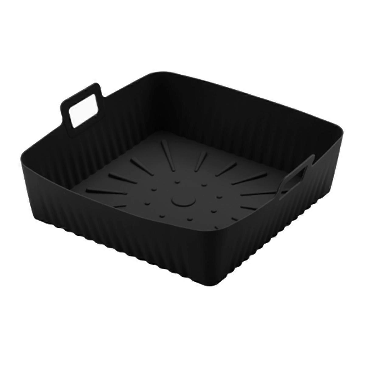 23cm/9In Square Large Silicone Air Fryer Liners Mold for Air Fryer 6-8QT Reusable Airfryer Oven Bak