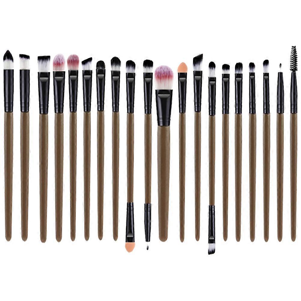 Eyeliner Brush Set Eyeshadow Βούρτσες Για τα Μάτια Φορητά Καλλυντικά Εργαλεία Γκρι Στρογγυλή Λαβή 20Pcs