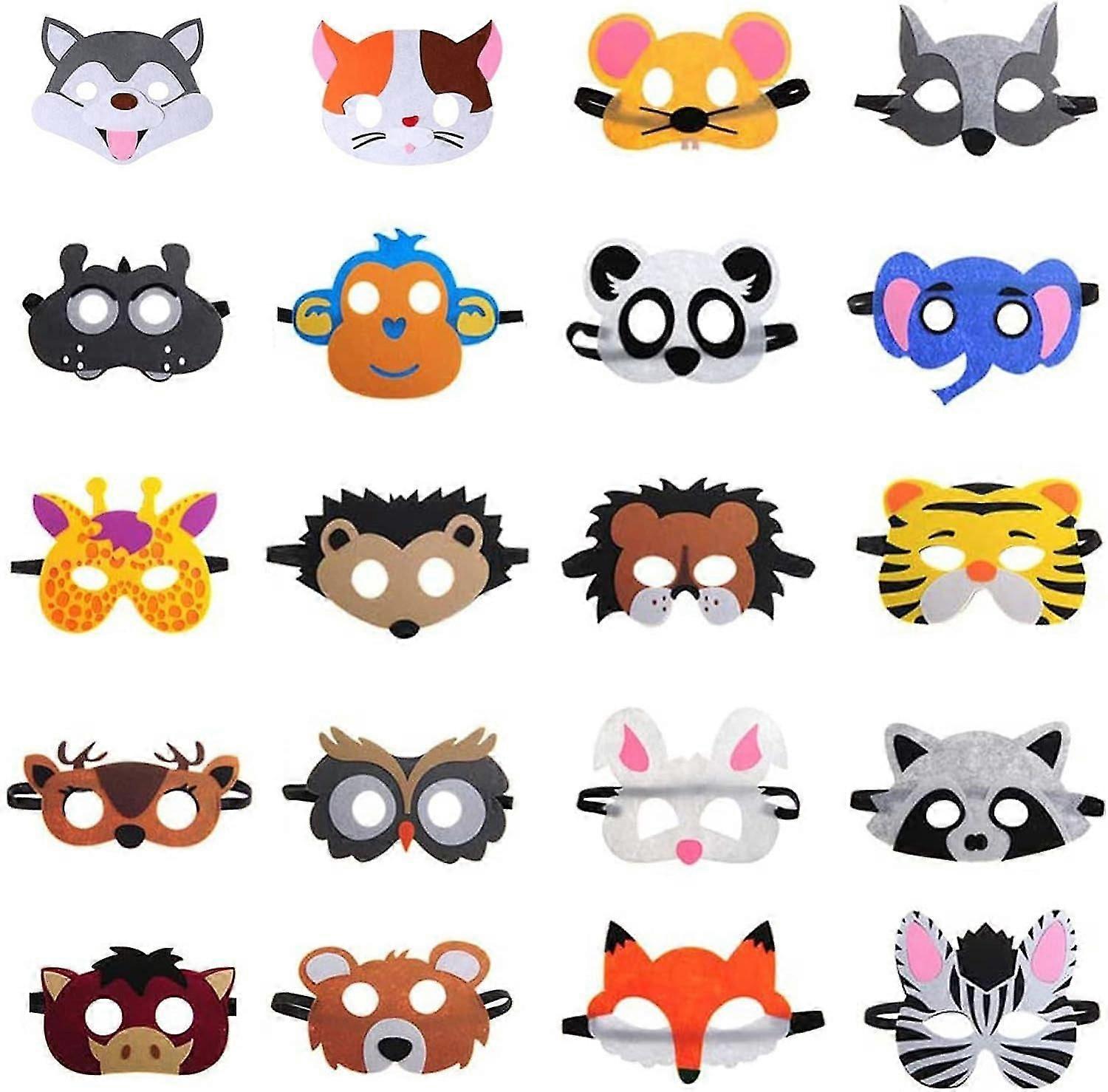 Filt dyremasker festposefyldstoffer til børn