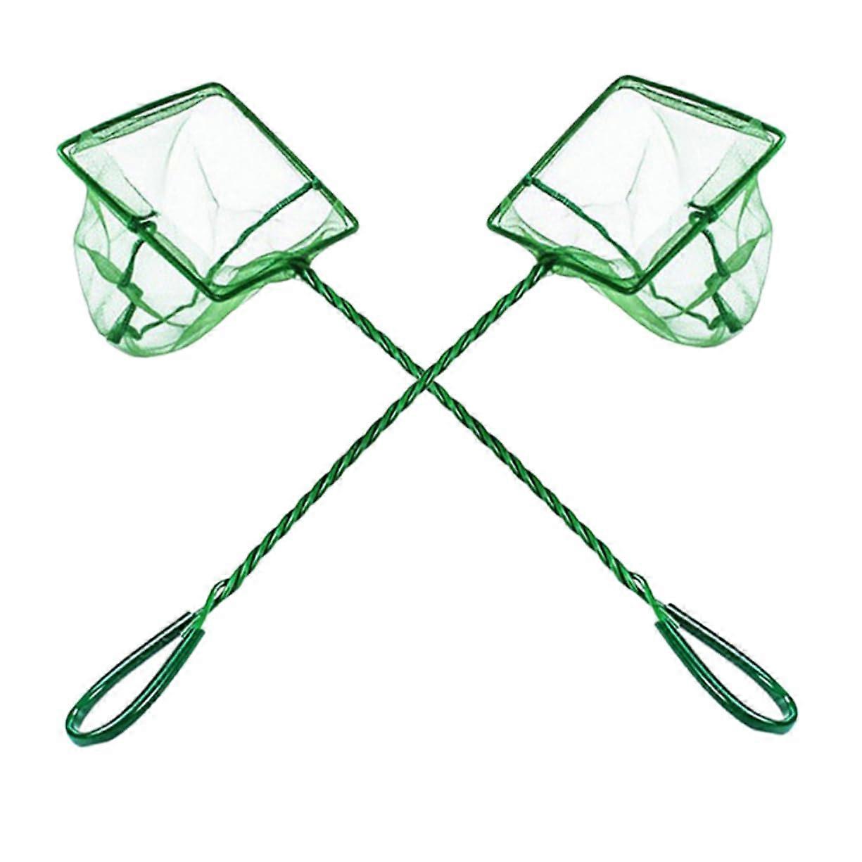 Aquarium Fishing Net - Green Plastic Fish Net for Aquariums and Tanks, Handheld Aquarium Net, Model 4
