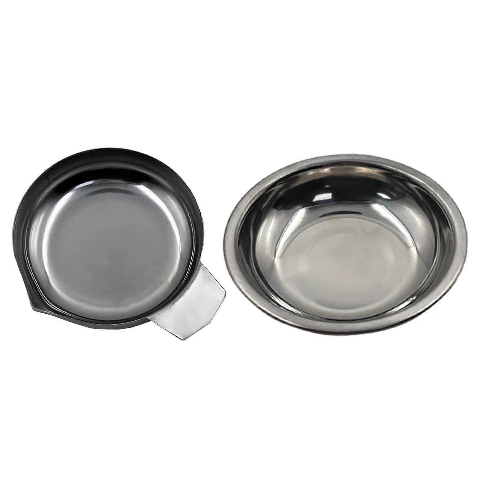 Stainless Steel Scale Dish Set of 2 for Small Electronic Scales, Jewelry Weighing, Kitchen Use, and Gemstones