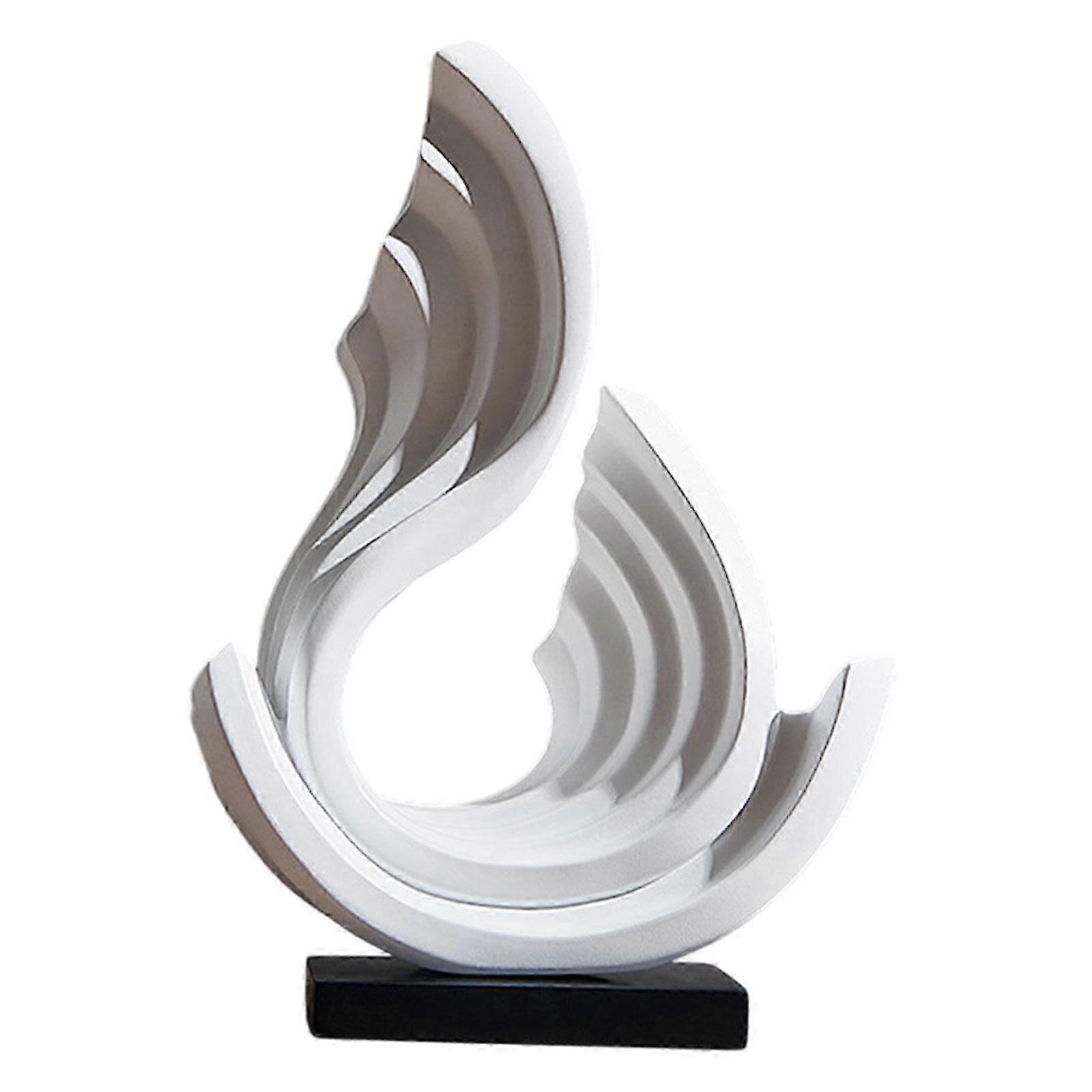 Abstract Resin Sculpture Centerpiece for Cabinet or Bookshelf in Living Room Style A