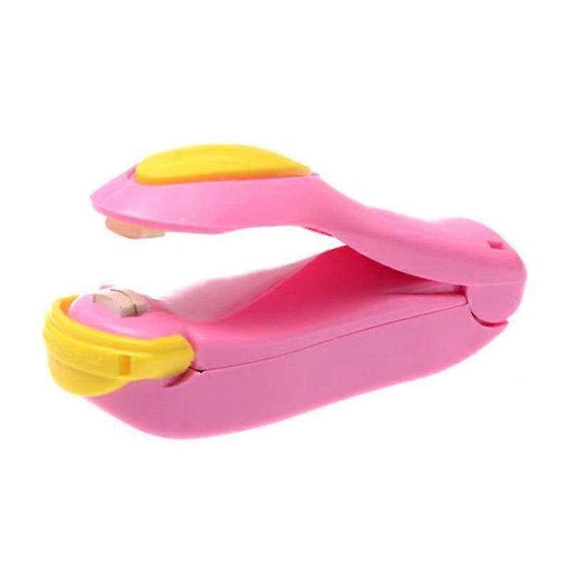 Pink 2 Pieces Mini Bag Sealer Portable Fast 2 in 1 Plastic Portable Mini Heat Sealer