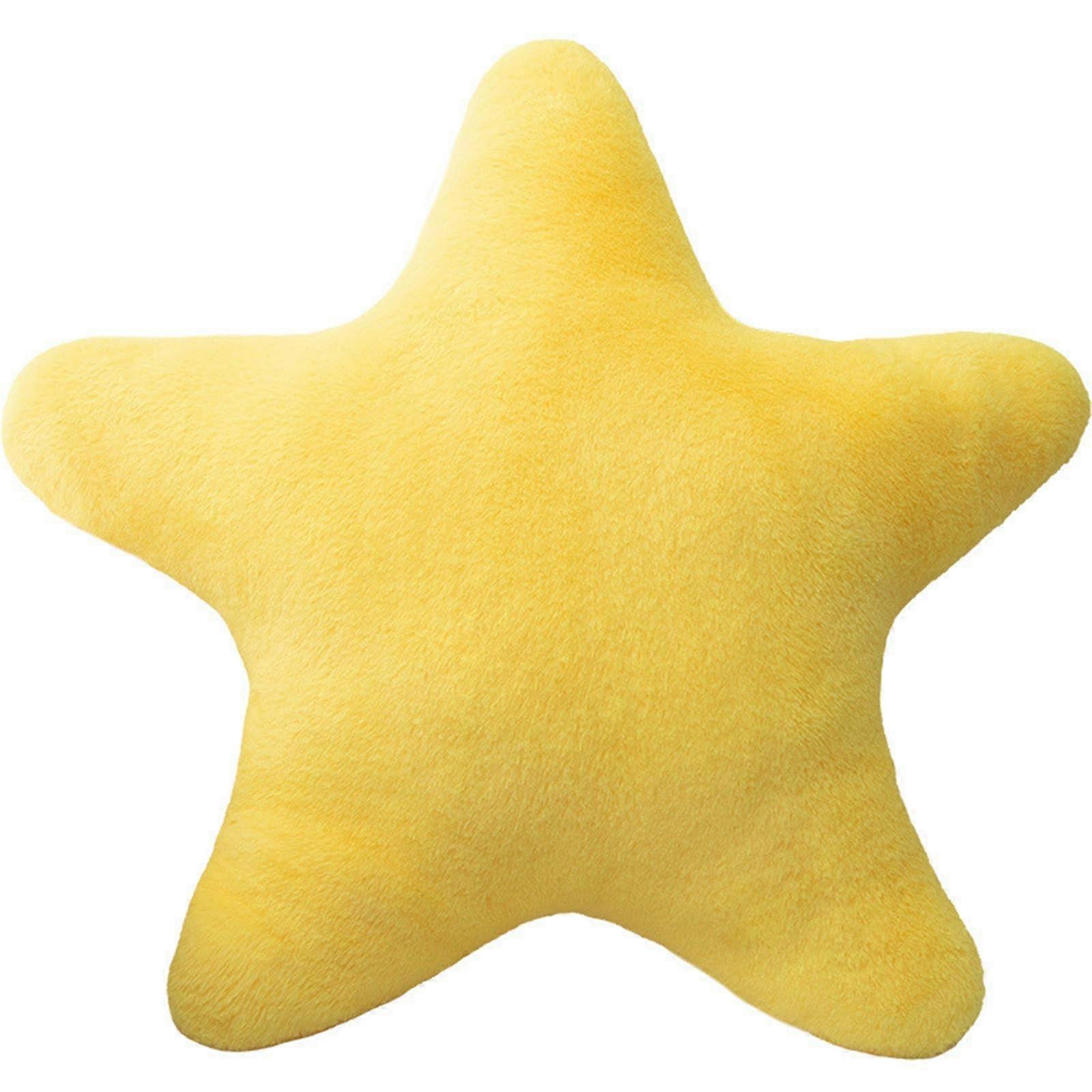 18 cm Star Cushion, Plush Floor Cushion, Star Decorative Cushion, Plush Throw Cushion for Sofa and Bed (Yellow)