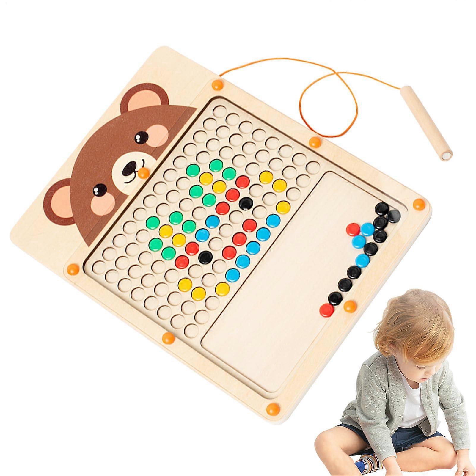 Magnetic Drawing Board For Toddlers Dot Art Learning Toy, Colour Learning, Magnetic Puzzles, Pen And Beads
