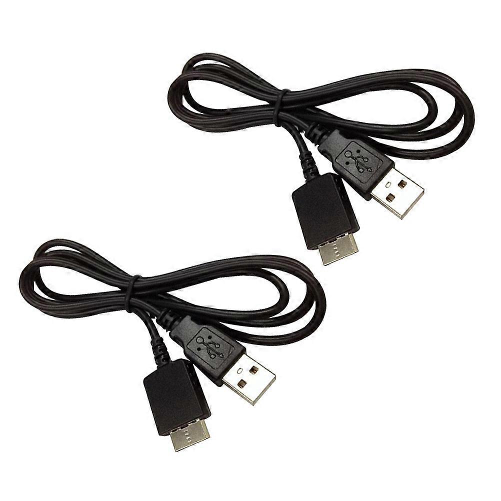 Black Charging Adapter Cable with Copper Core for MP3 Compatible with WMC-NW20MU 2PCS