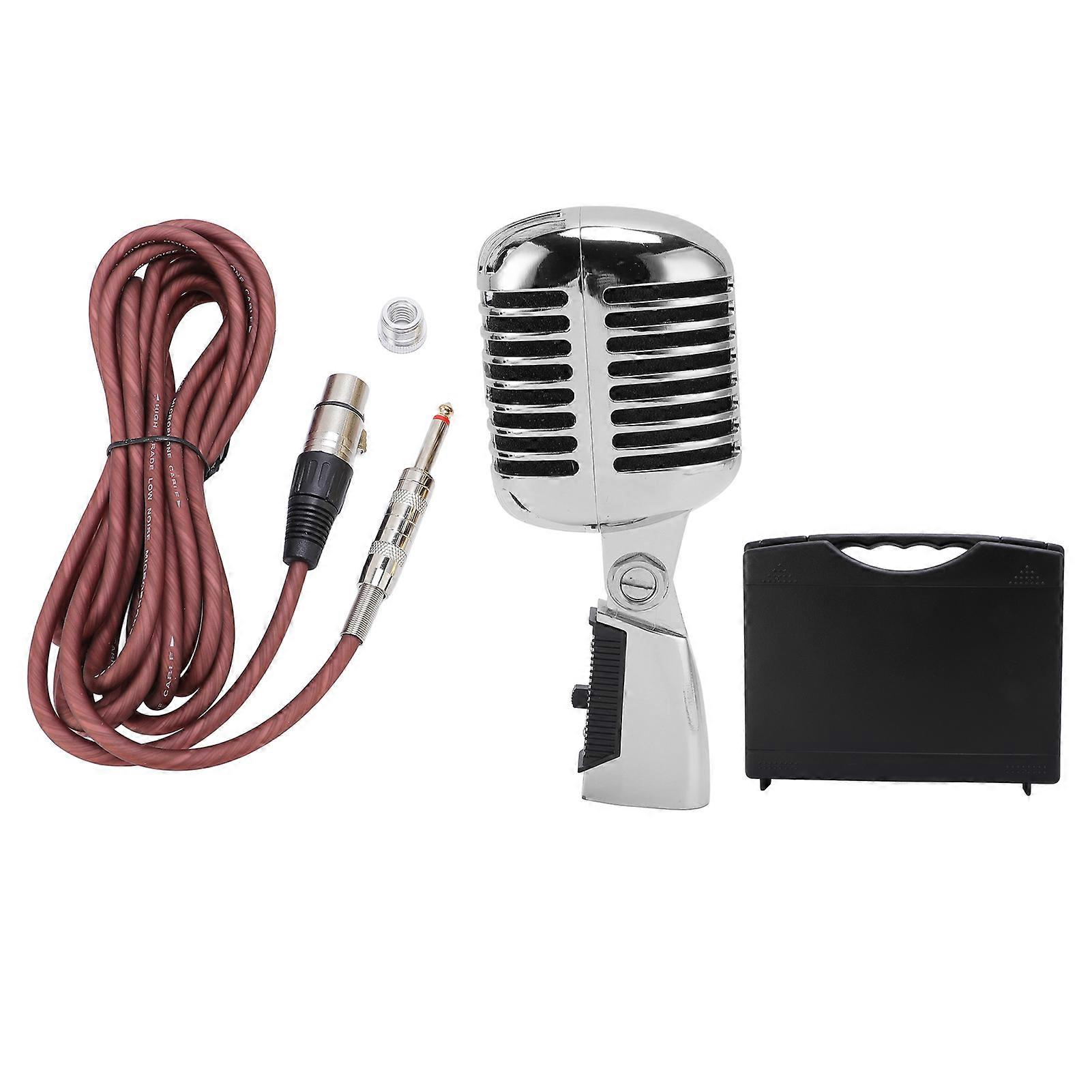 Retro Cardioid Dynamic Microphone with Adjustable Angle for Stage and KTV Performances
