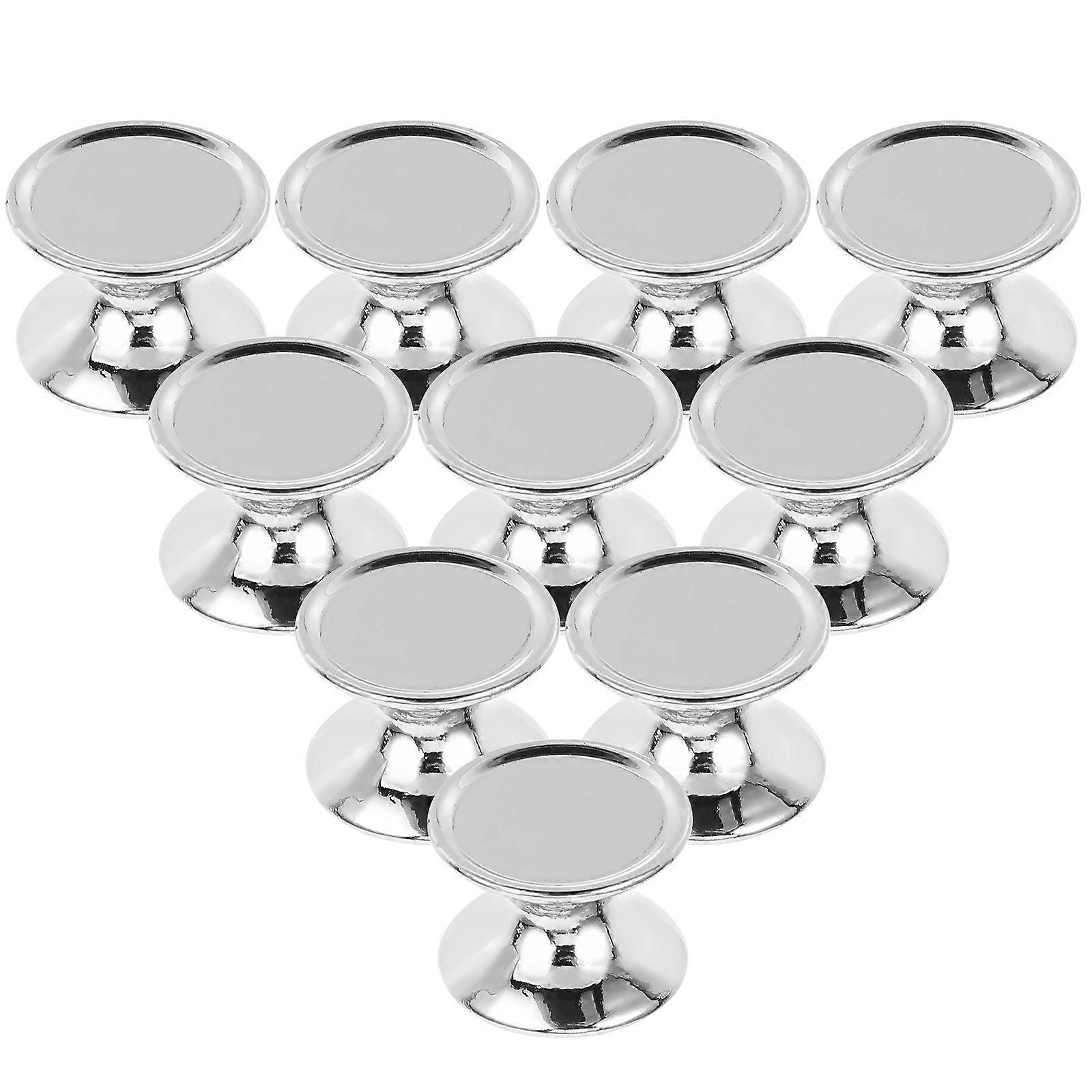 Cupboard Door Knobs Metal Knobs Easy to Install Furniture Hardware 1.85x1.85cm 10Pcs