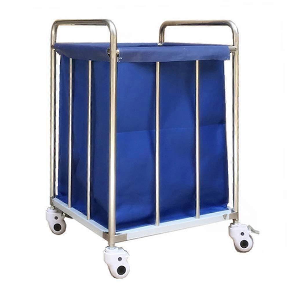 Laundry Basket on Wheels, Square Laundry Cart with Removable Fabric Bags, Laundry Hamper for Home/Salon/Laundry Basket, Blue'