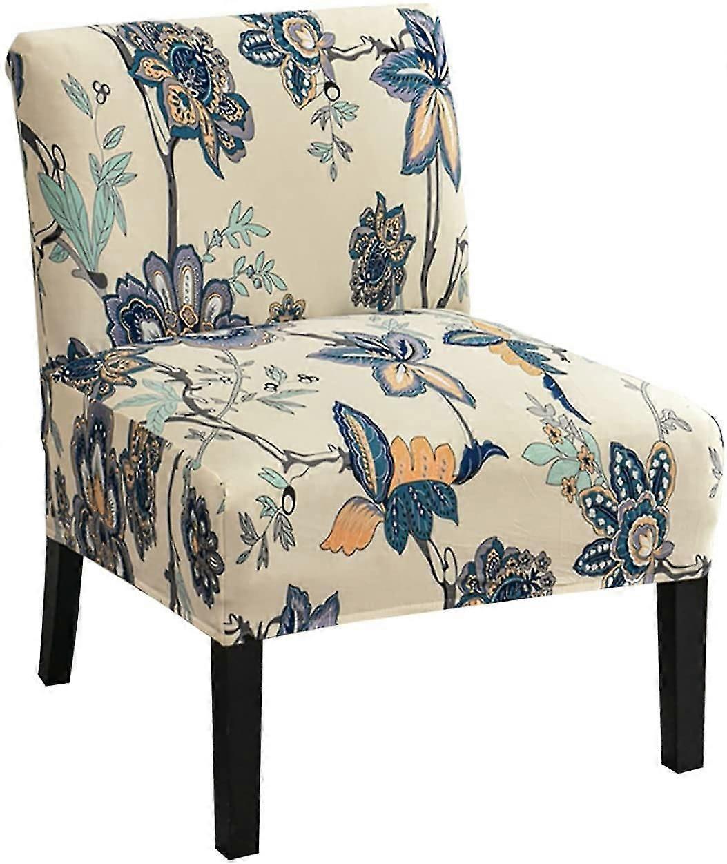 プリントアームレスチェアスリップカバー-アクセントチェア用ストレッチ生地カバー(サイズ19)