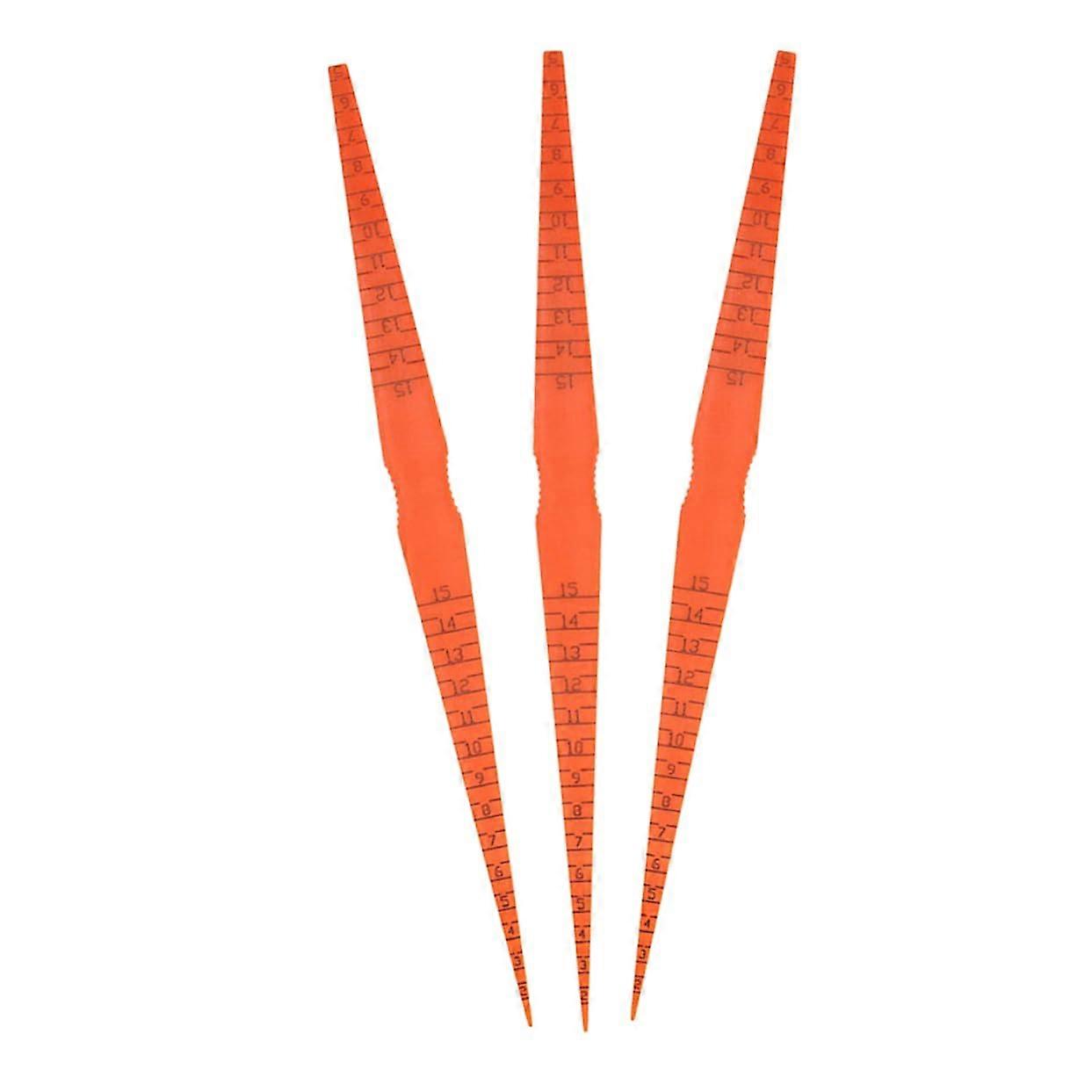 Car Measuring Tools Kit - 3-Piece Plastic Wedge Puller For Car Clips, Door Gap Gauge, Sensor Gauge, Window Wedge, Orange