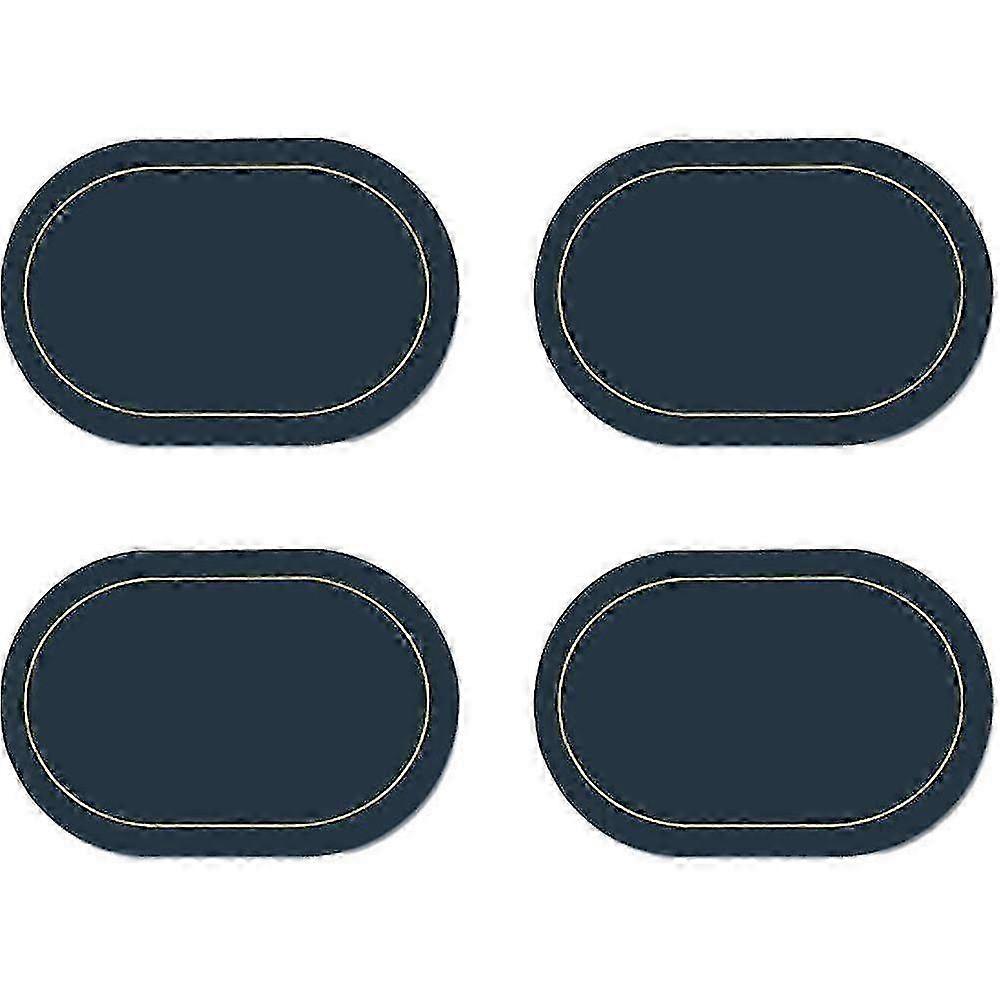 Lot de 4 sets de table imperméables à l’eau double face de couleur ovale design - Décoration intérieure résistante à la chaleur
