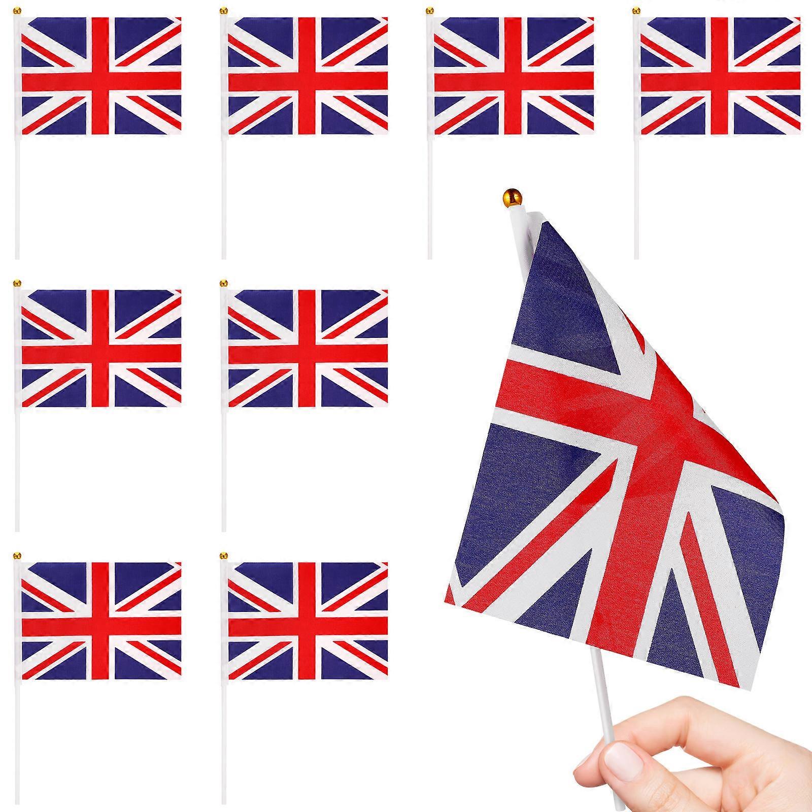 Waving Flag Union Jack Hand Flag for Festival 100Pcs Britain Flags
