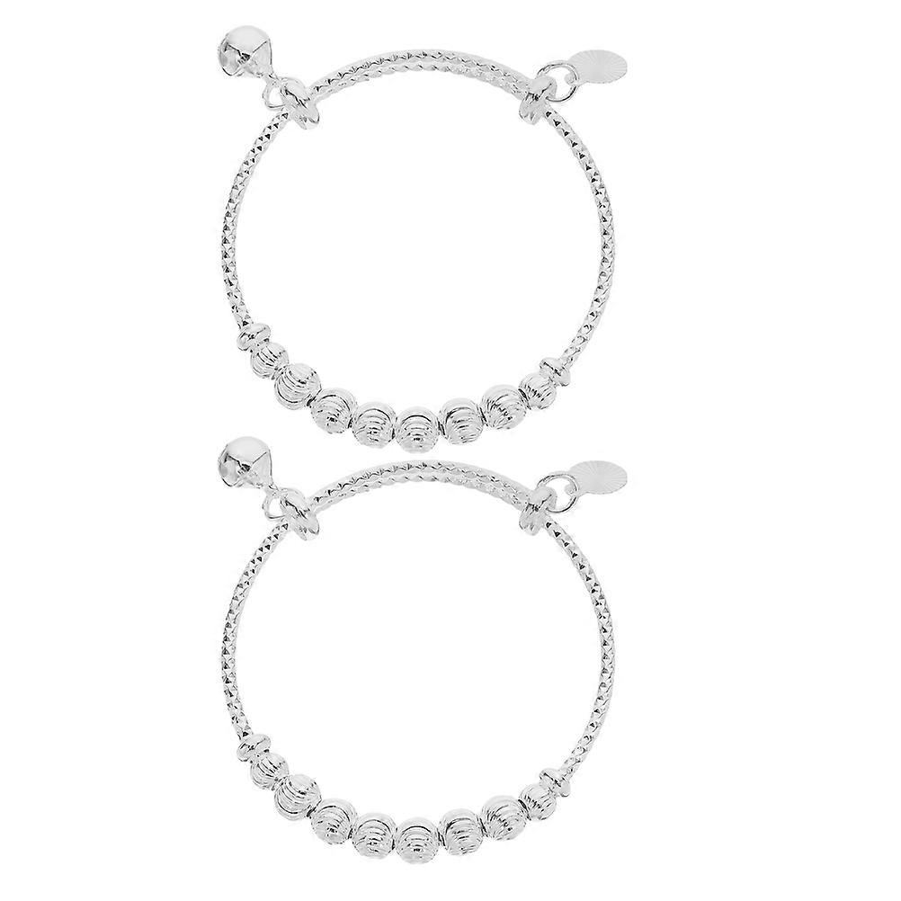 Toddlers Bangles With Bell Baby Bangle Bracelet Baby Showers Copper 2Pcs