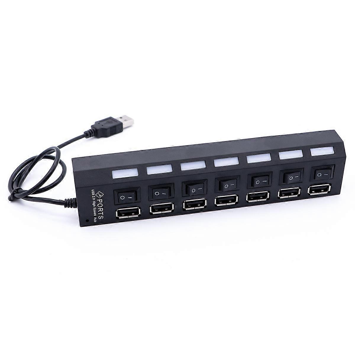 Usb Hub Splitter Data Transfer For Pc Laptop Black 16.60X3.70X2.50Cm Rapid Data Transfer 1Set