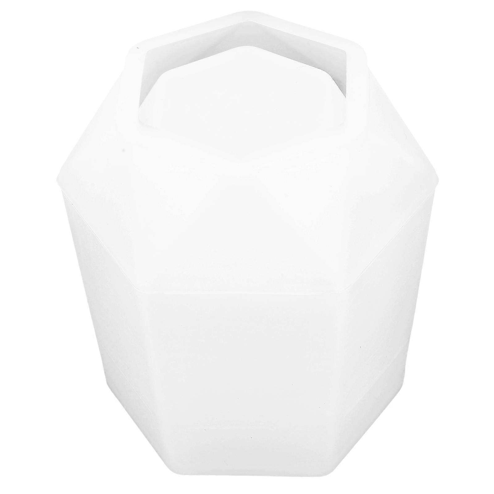 Silicone Flower Pot Mold for DIY White Reusable Planter Craft Mold Easy to Demold and Clean
