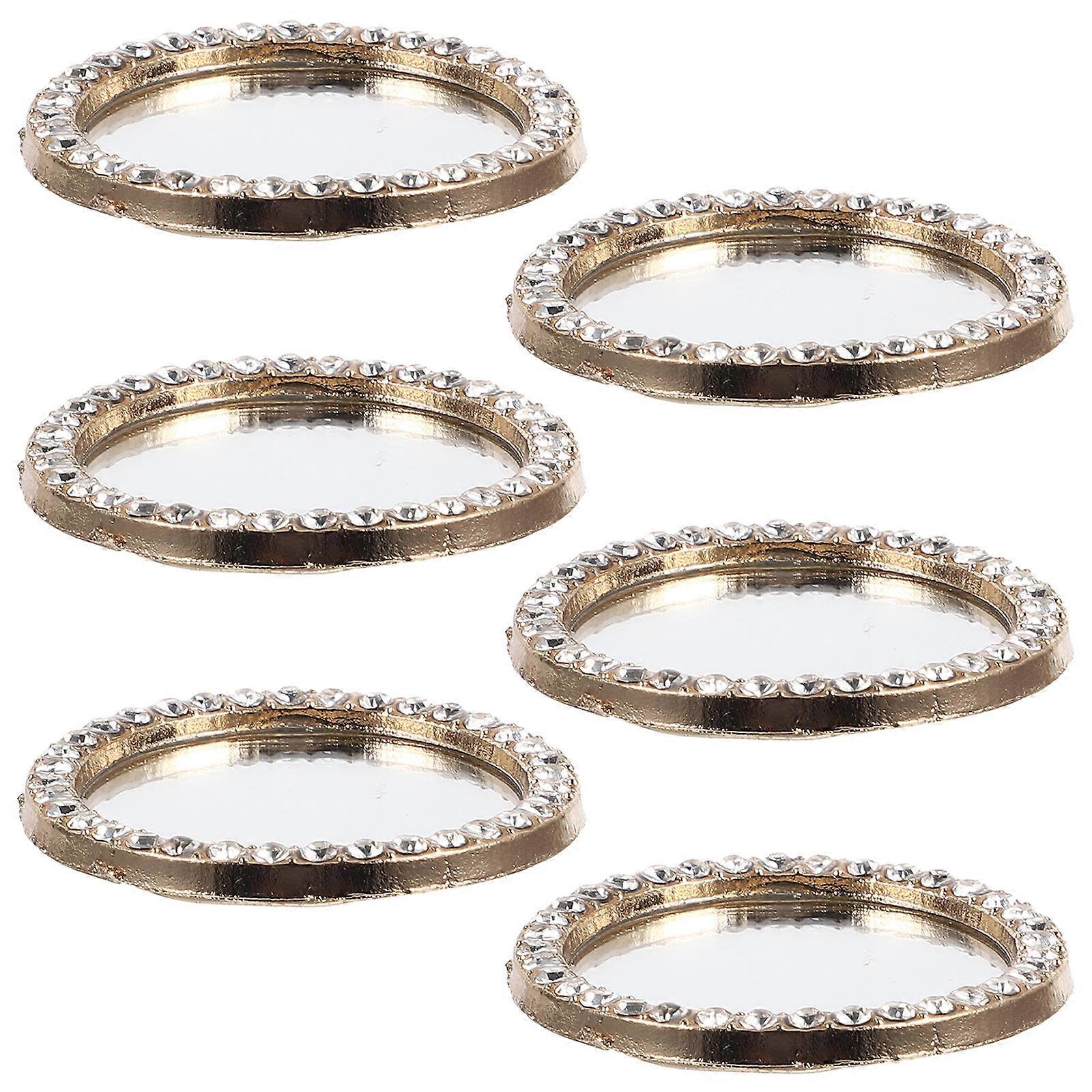 Camera Mirror Portable Makeup Tool Elegant Design Any Occasion or Setting Alloy Material Facial Reflection 6Pcs