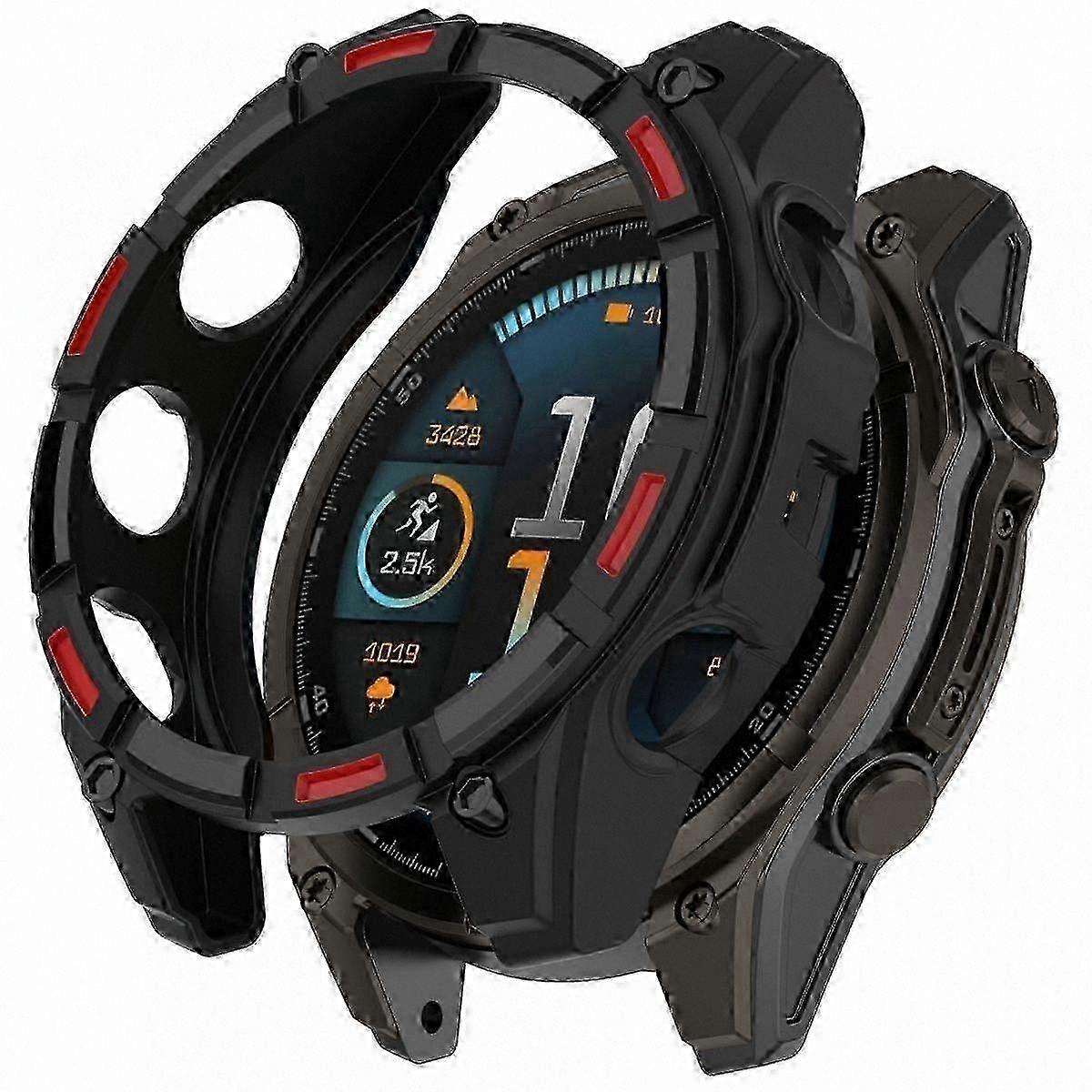 TPU Watch Case for 47mm GPS Smartwatch - Anti-Scratch Orange Protective Frame Cover