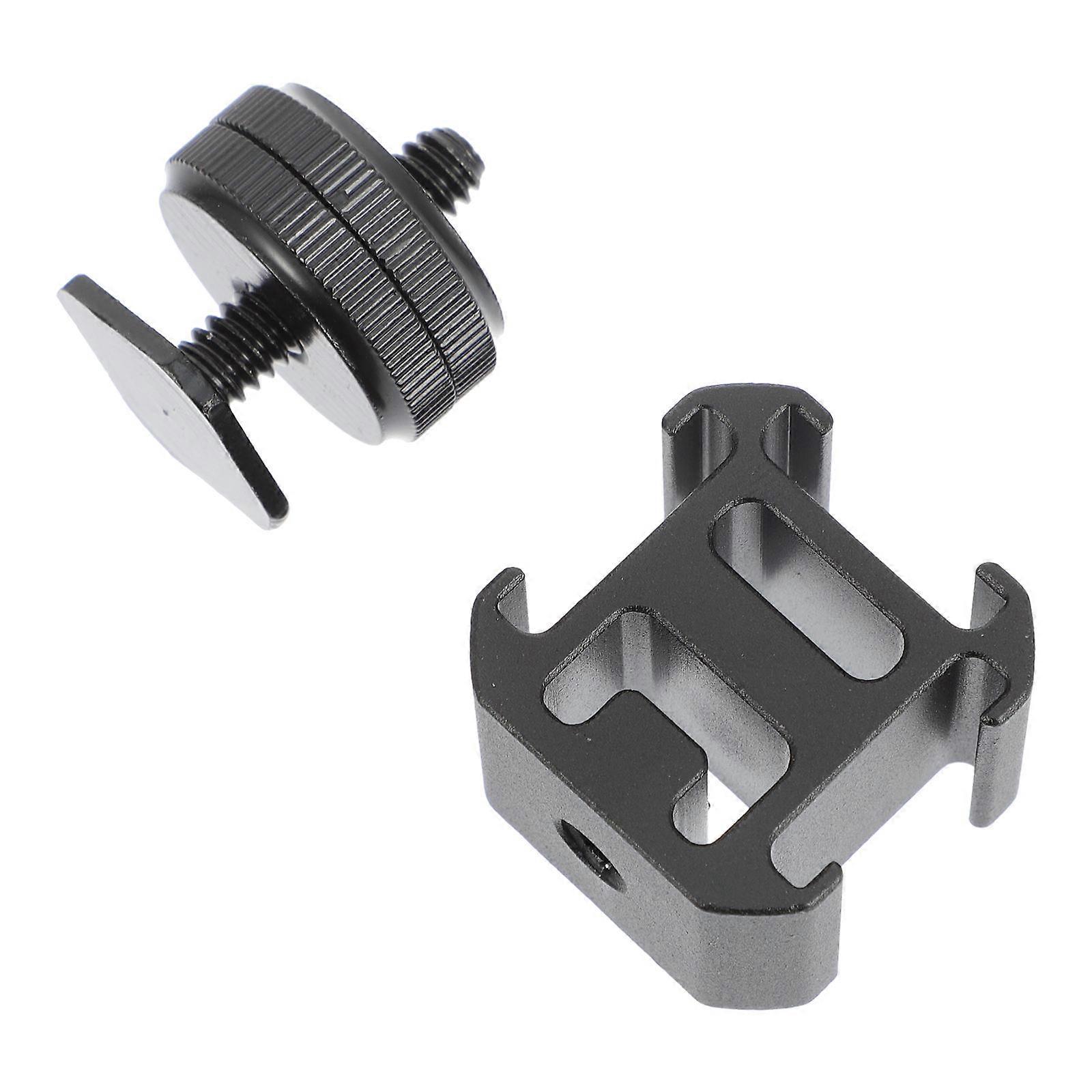 Light Stand Bracket Anti-rust Corrosion Resistance Hot Shoe Mount Accessory 5x3x2.5cm Black 1 Set