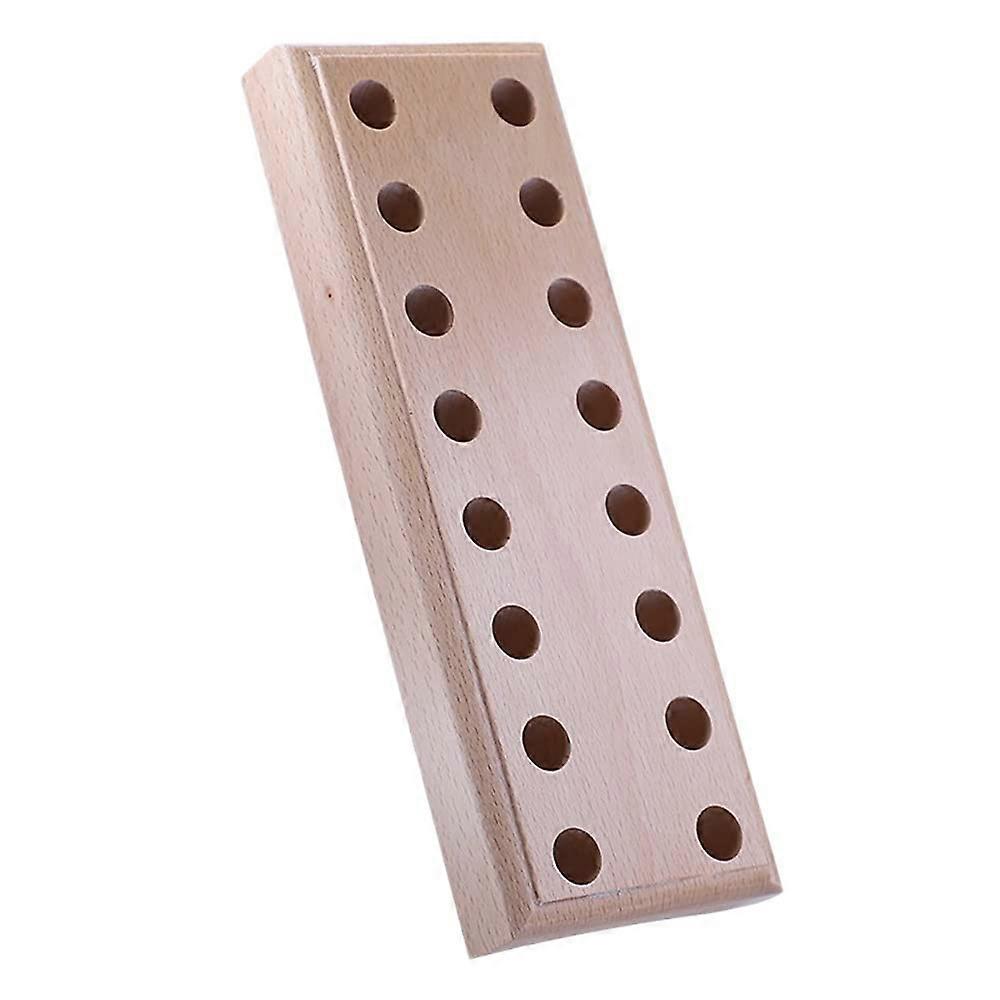 Pliers Block Organiser Hardwood Pliers Holder with 16 Holes for Tool Storage and Tongs Shelf