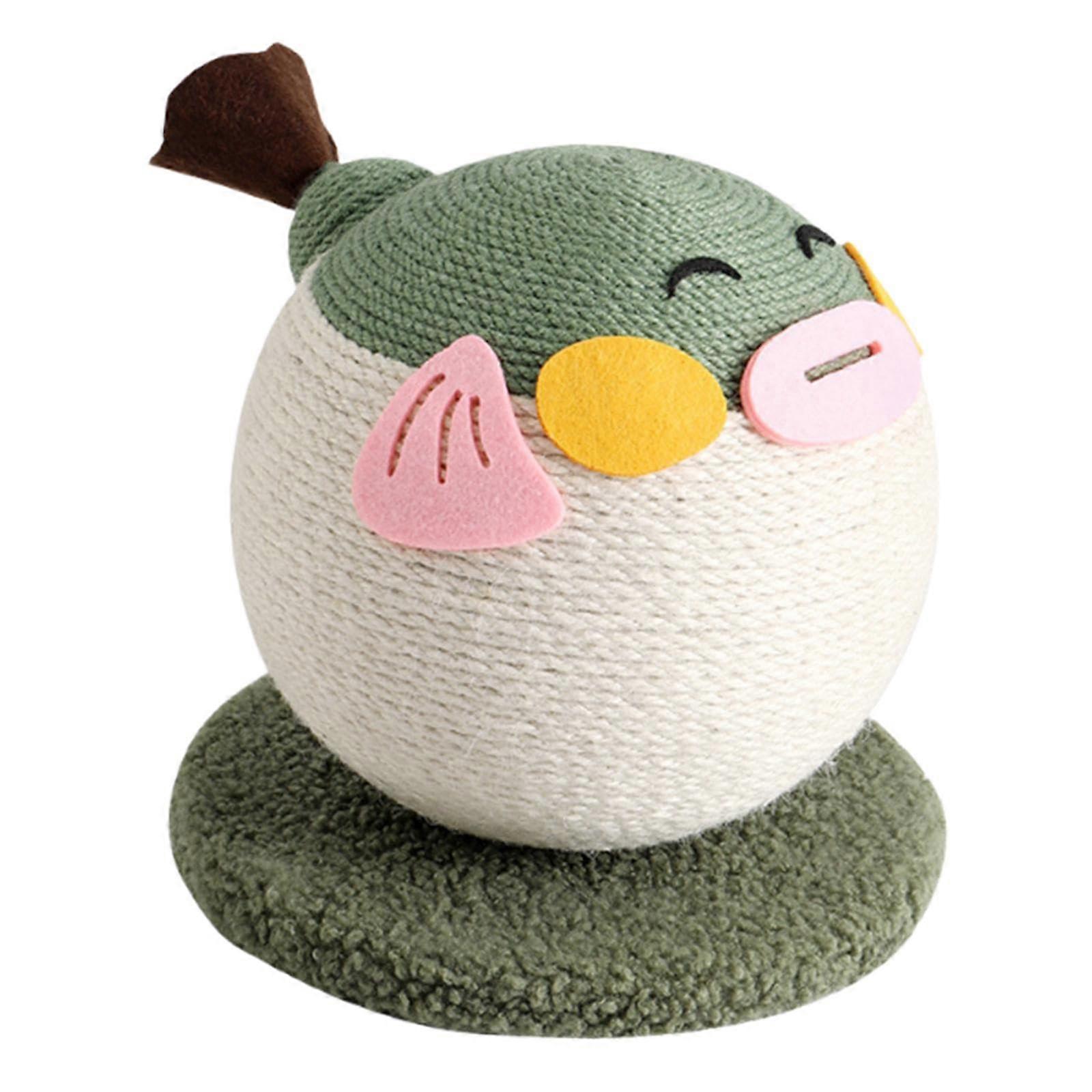 Cat Scratching Ball Toy, Green, Interactive Exercise Ball for Kittens, Promotes Healthy Play and Movement