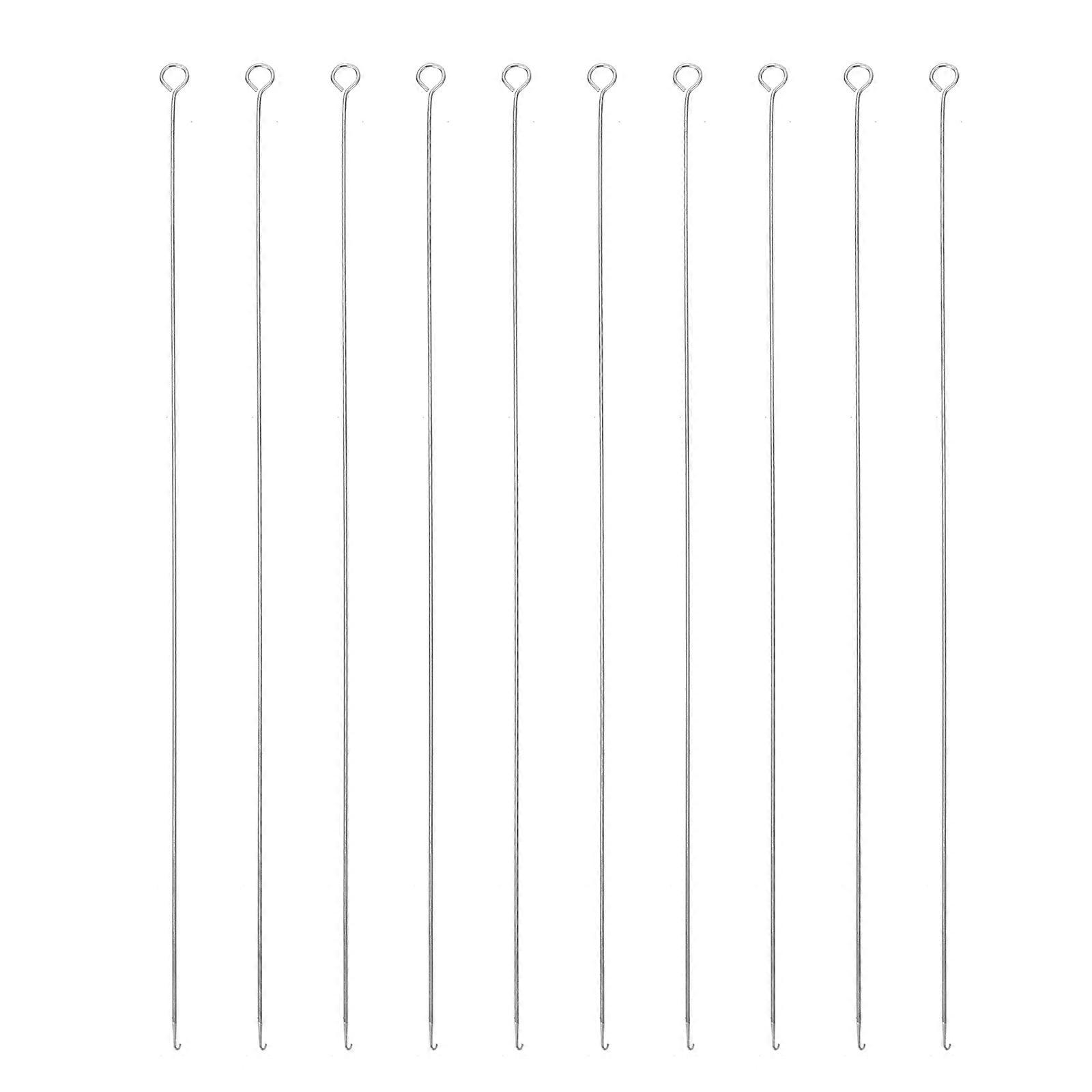 Bead Stringing Stainless Steel Needles Beaded Supplies For Craft Projects 16.50X0.50X0.08Cm Simple Design 10Pcs