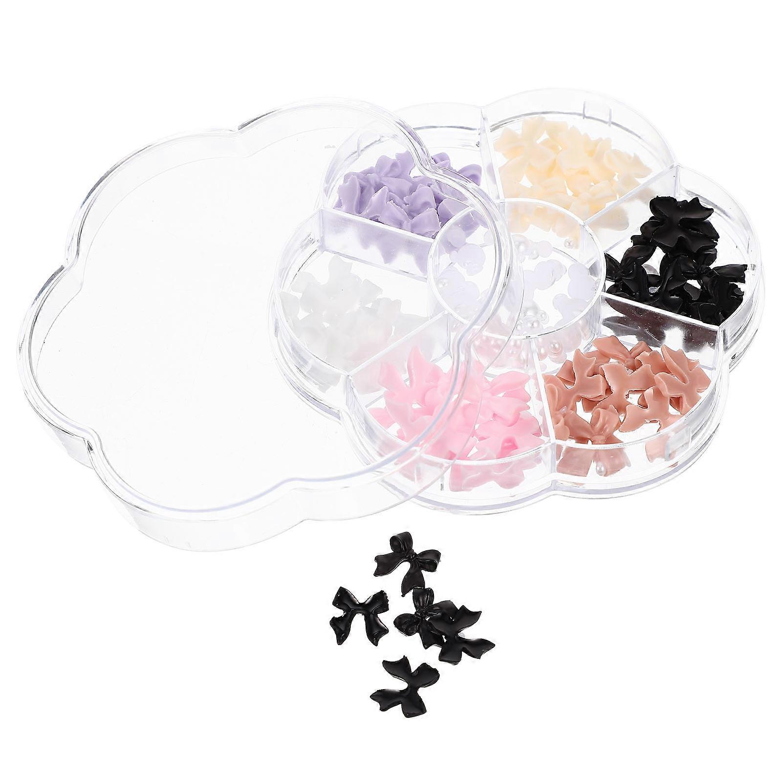 Bowknot Pearl Nail Charms Box – Lightweight Durable Nail Decorations for DIY Manicure with Vivid Colors