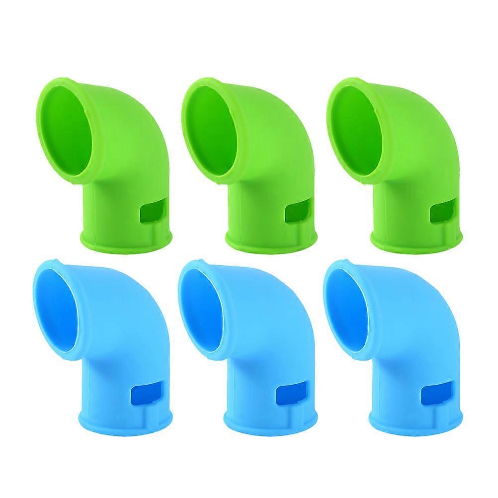 6pcs Silicone Steam Diverter for Pressure Cooker – Heat Resistant Replacement Accessory in Green and Blue to Aid Even Pressure Release and Nutrient