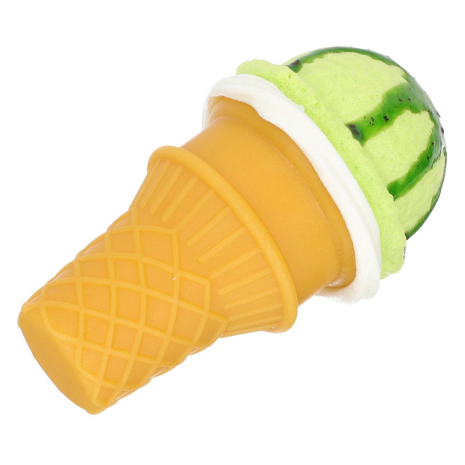 Ice Cream Cone Prop Simulation Ice Cream Toy Display Photography Prop Realistic Design Round Cone 1Set