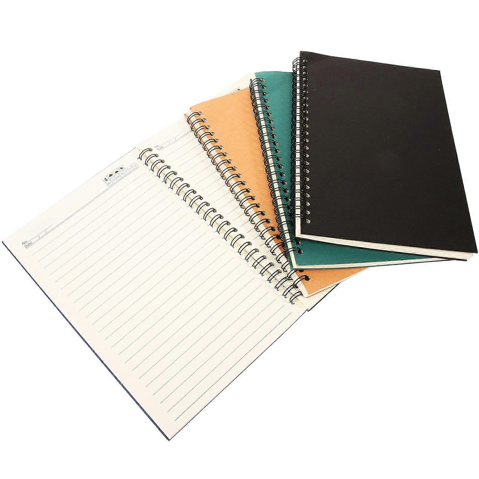 4pcs Convenient Coil Notepads Students Diary Books Schedule Planners Office Stationery