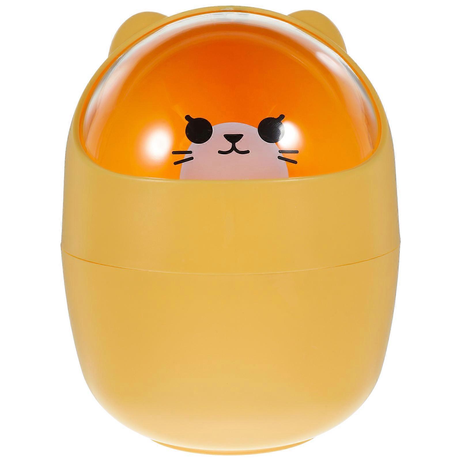 Desktop Trash Can Cartoon Table Waste Bin Functional Mini Garbage Bin for Home