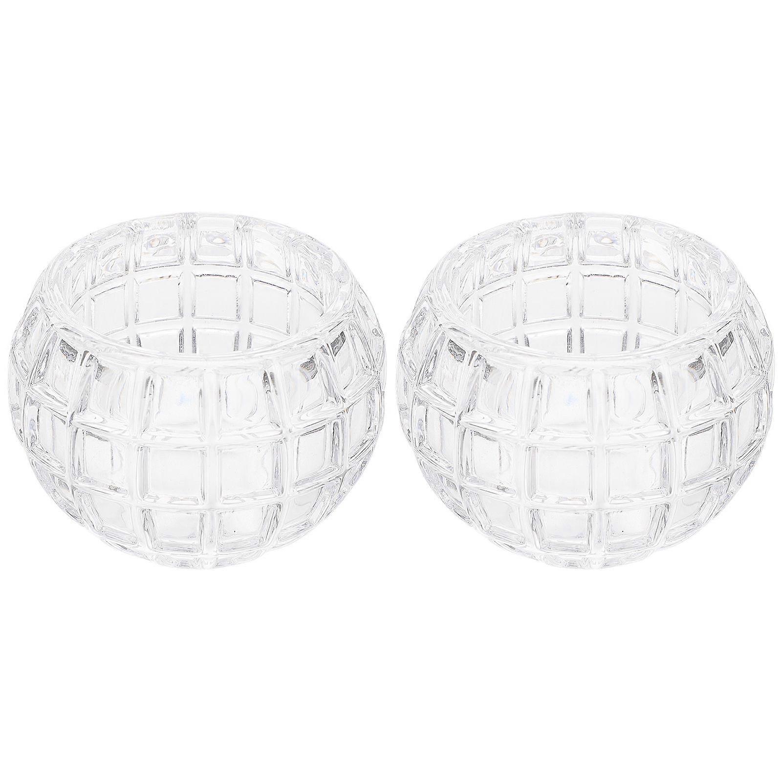 Crystal Centerpieces For Tables 2Pcs Chic Glass Candlestick Candlelight Dinner Decoration Stylish Square Shape