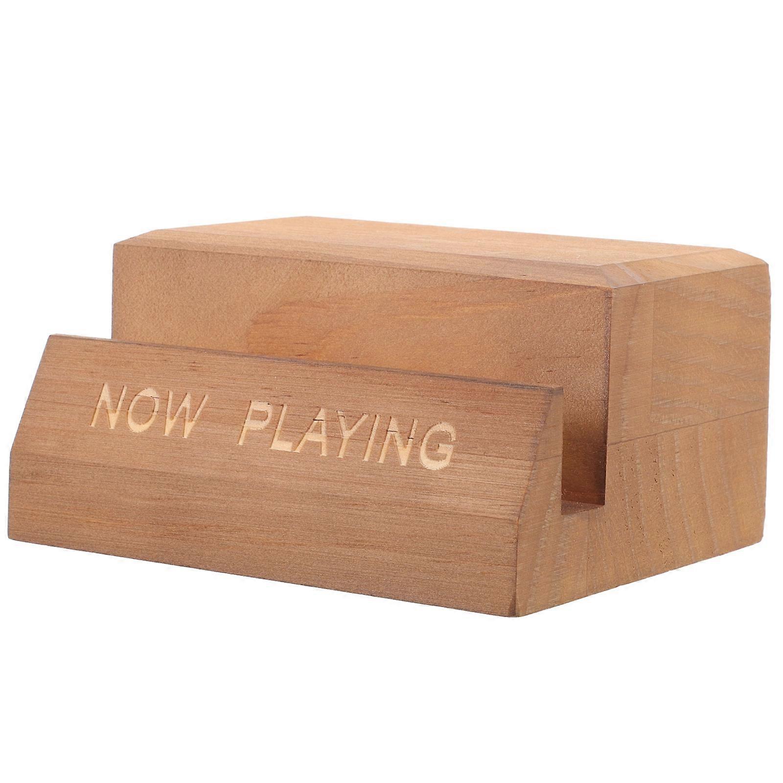 Wood Record Holder Vinyl Record Display Stand Home Use 12.50X10.50X6.50CM Space Saving 1Pack
