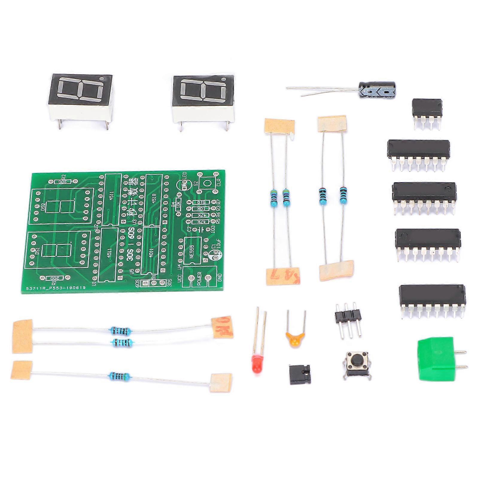 30‑60s Counter Module Kit Digital Electronics Technology Timer for Soldering Practice Learning