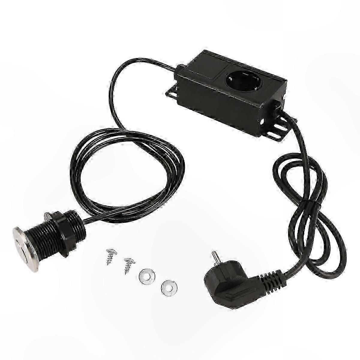 Air Switch for Garbage Disposal with On/Off Button - EU Plug Compatible