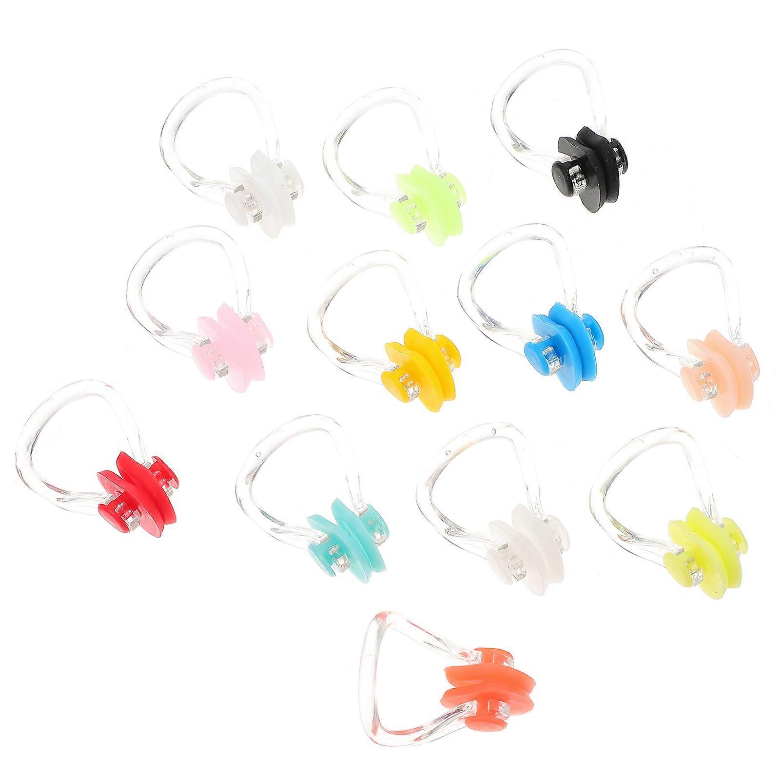 12Set Swimming Nose Protection Clips Assorted Color Waterproof Nose Swimming Clip For Pool Activities And Training Durable Design