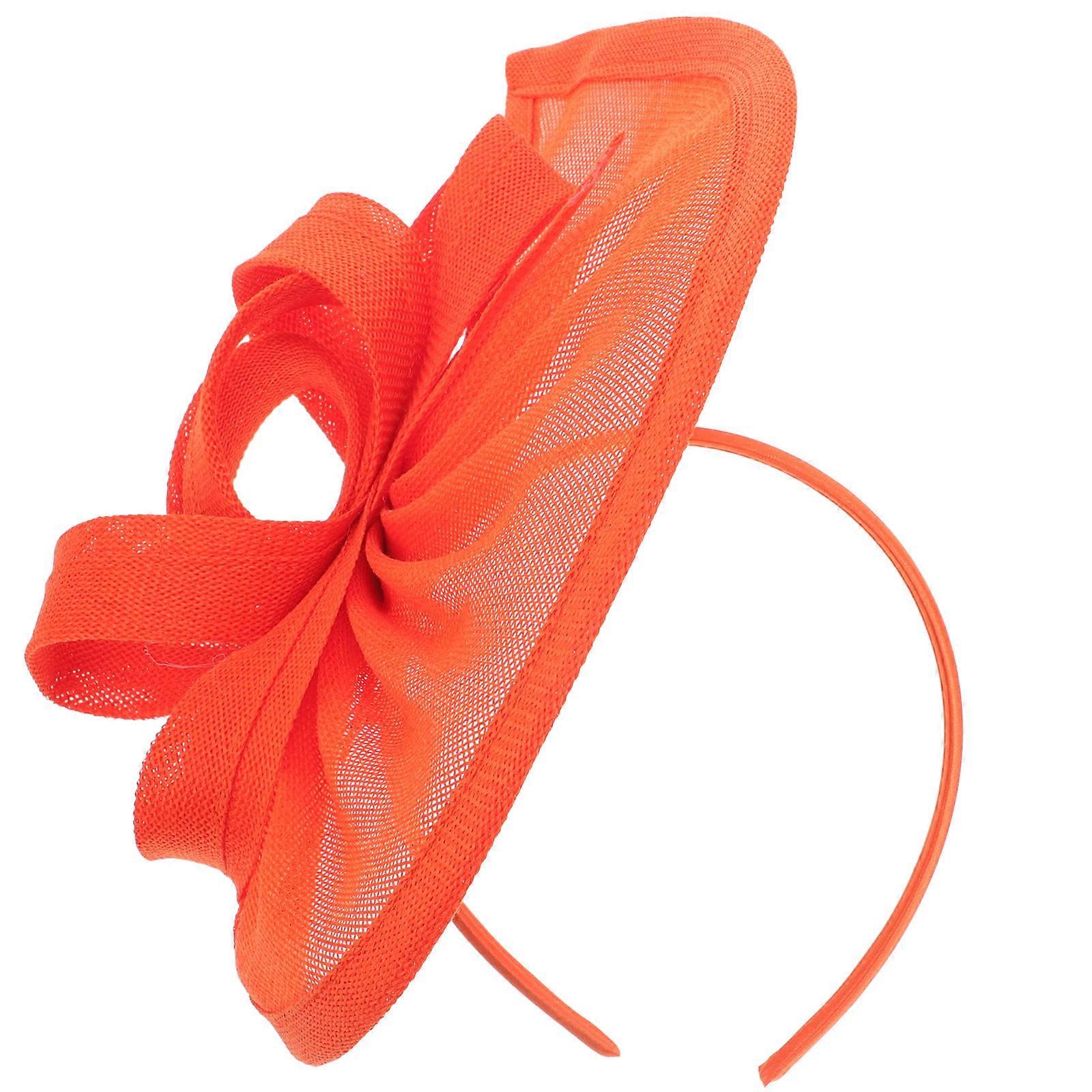 Women's Elegant Tea Party Headpiece Featuring A Beautiful Orange Design Ideal For Cocktail Parties And Formal Gatherings 1Pcs