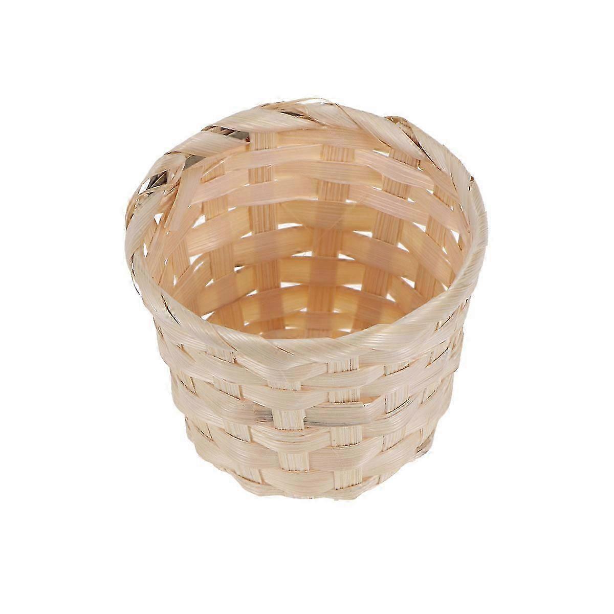 Bamboo Boxes For Organizing Straw Material Wicker Storage Container Patio Decoration Large 1Set