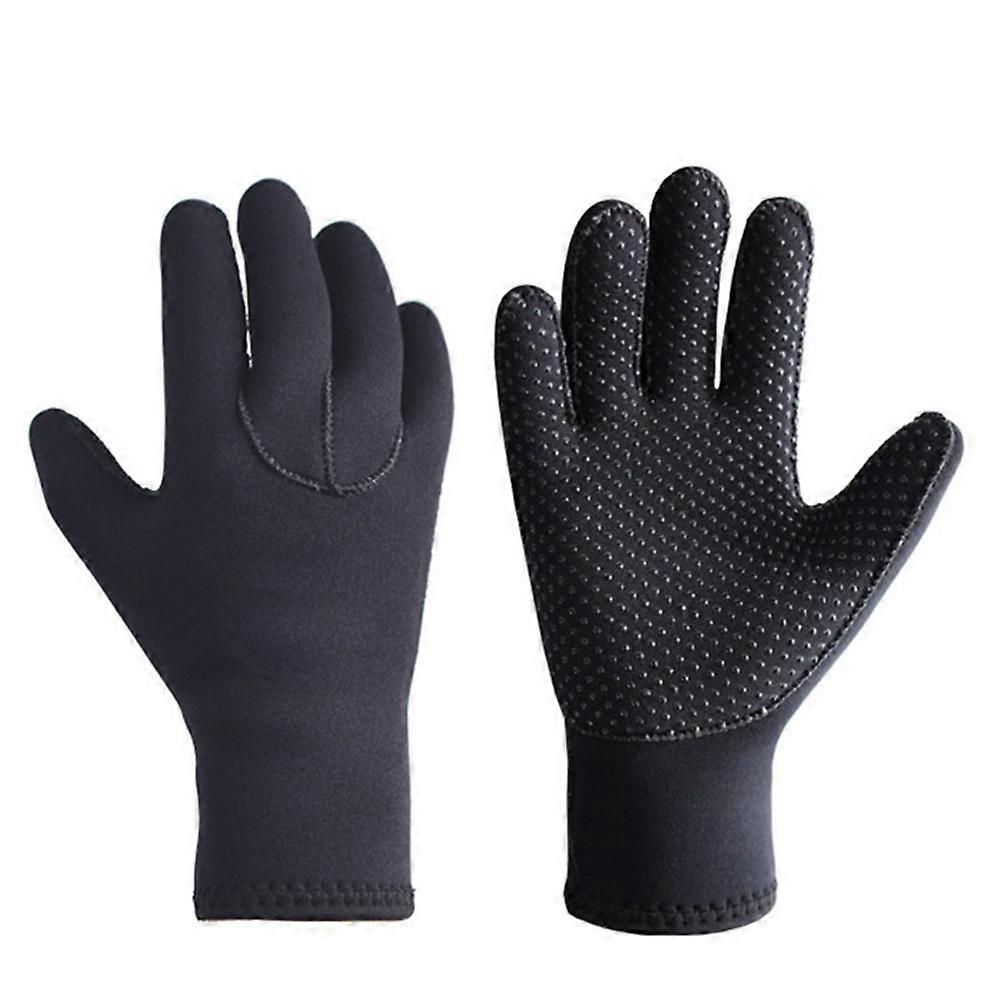 Scuba Diving Accessories 3mm Neoprene Dive Gloves For Winter Swimming Warm Non-slip Protection Size L Black 1 Pair